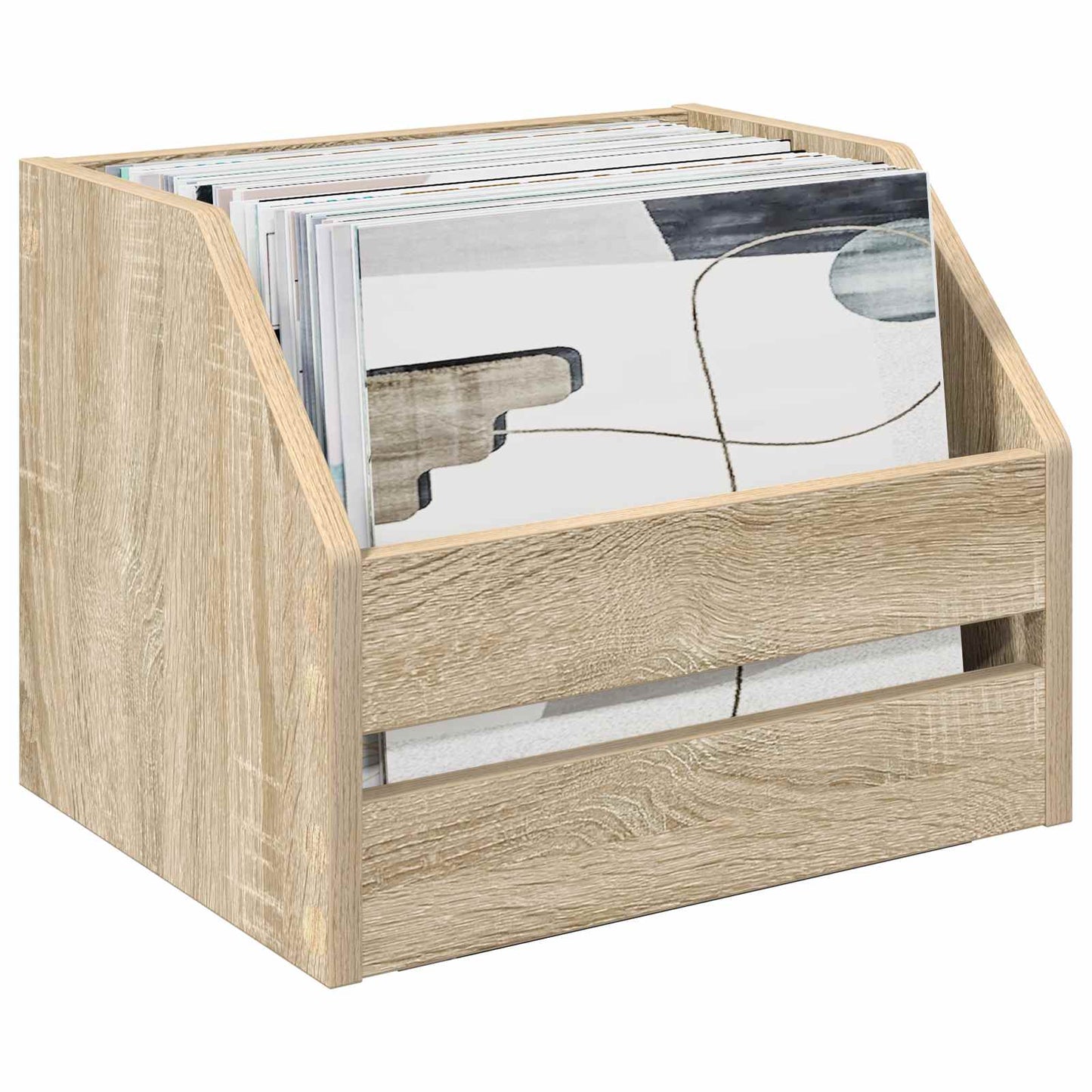 Vinyl Album Box 2 pcs Sonoma Oak 38 x 30 x 29 cm