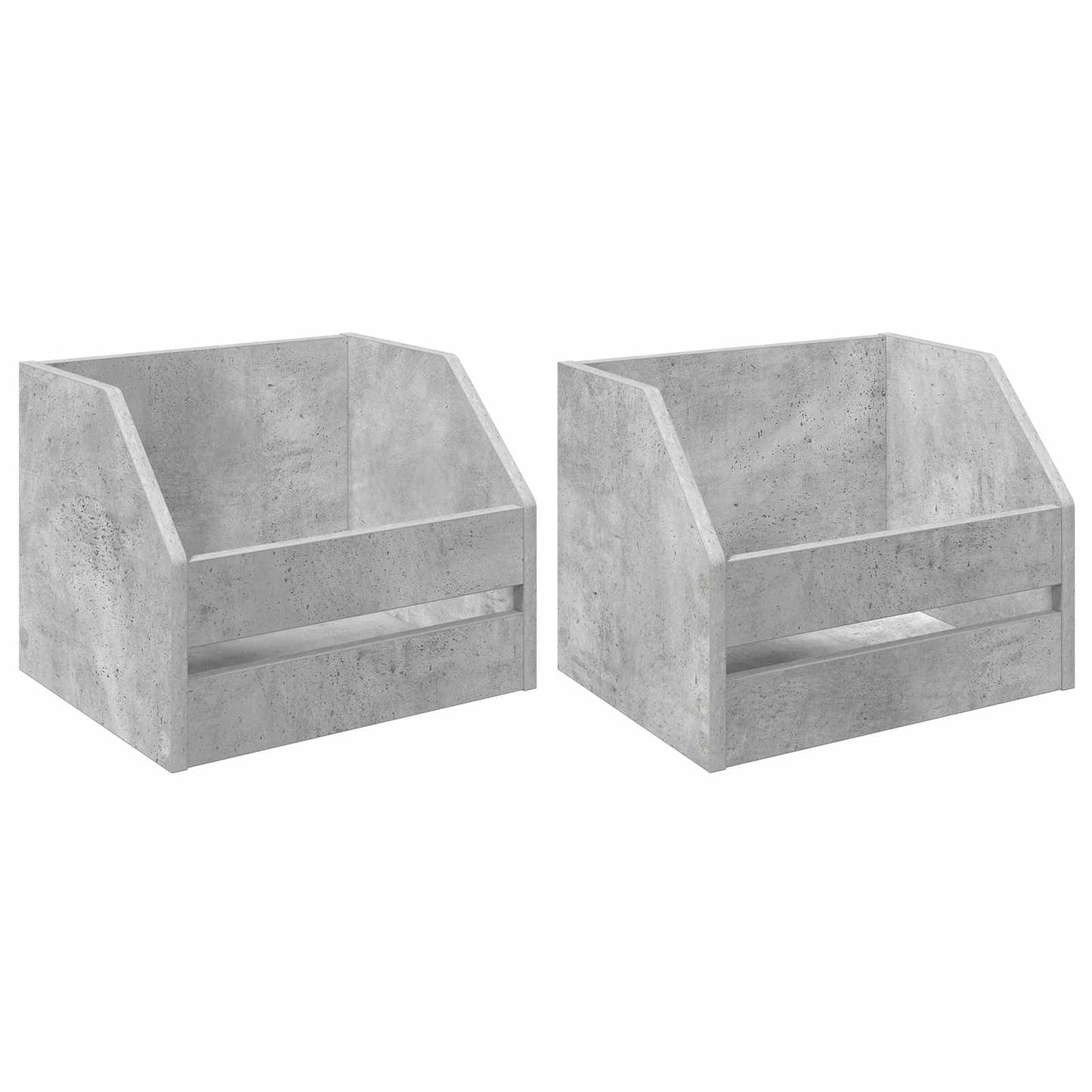 Vinyl Album Box 2 pcs Concrete Grey 38 x 30 x 29 cm