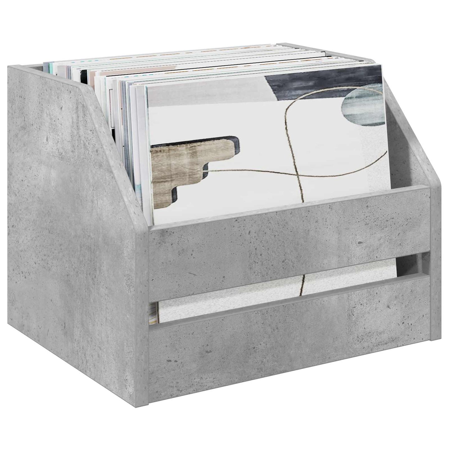 Vinyl Album Box 2 pcs Concrete Grey 38 x 30 x 29 cm
