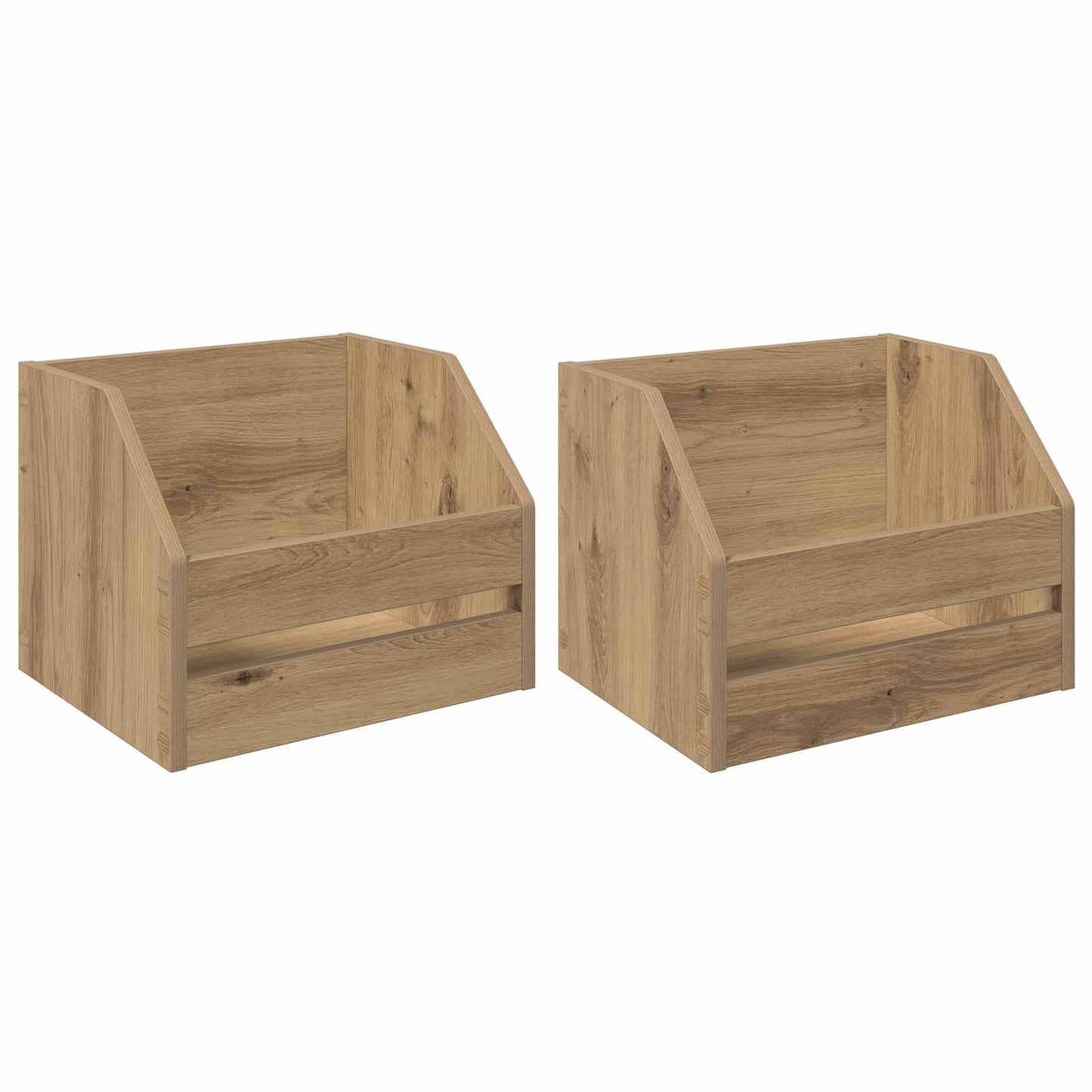 Vinyl Album Box 2 pcs Artisan Oak 38 x 30 x 29 cm