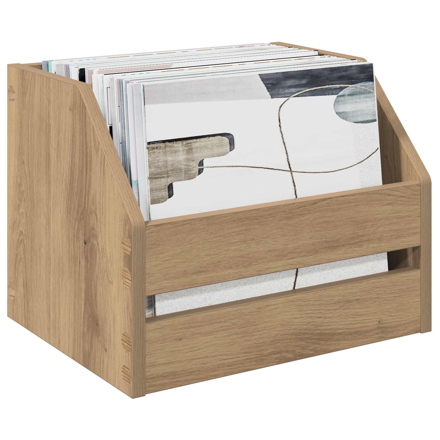 Vinyl Album Box 2 pcs Artisan Oak 38 x 30 x 29 cm