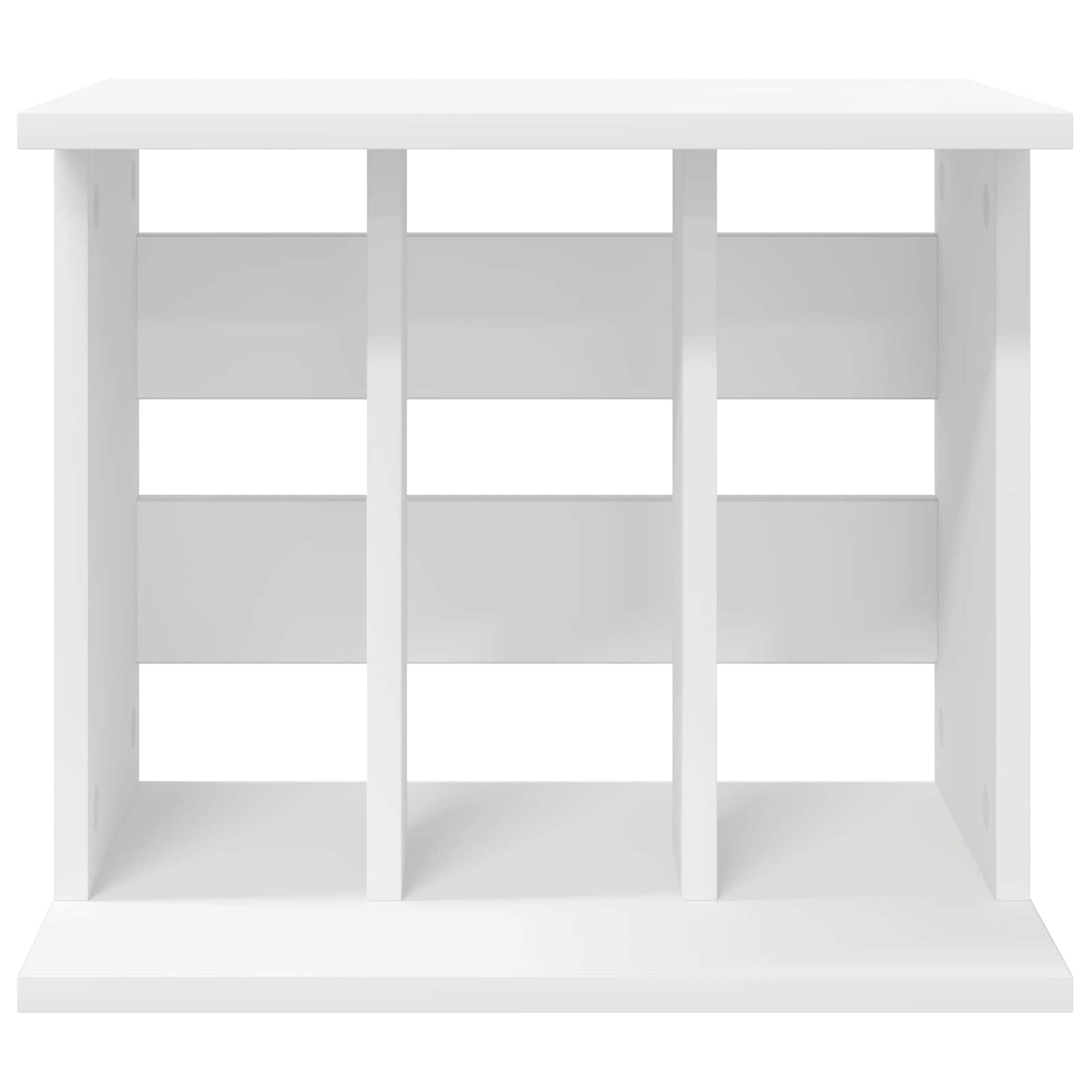 Vinyl Record Storage White 42 x 33 x 36 cm Engineered Wood
