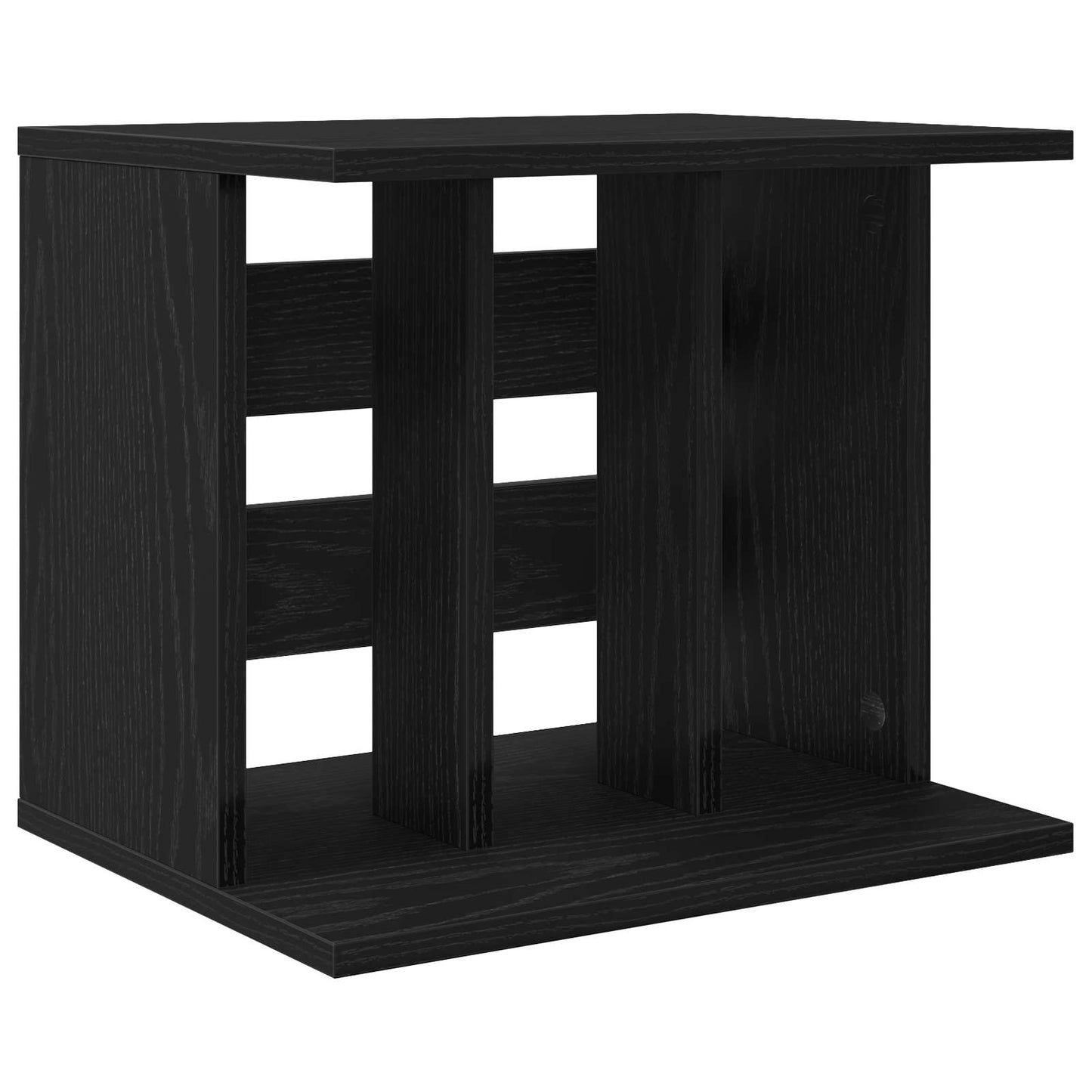 Vinyl Record Storage Black Oak 42 x 33 x 36 cm Engineered Wood