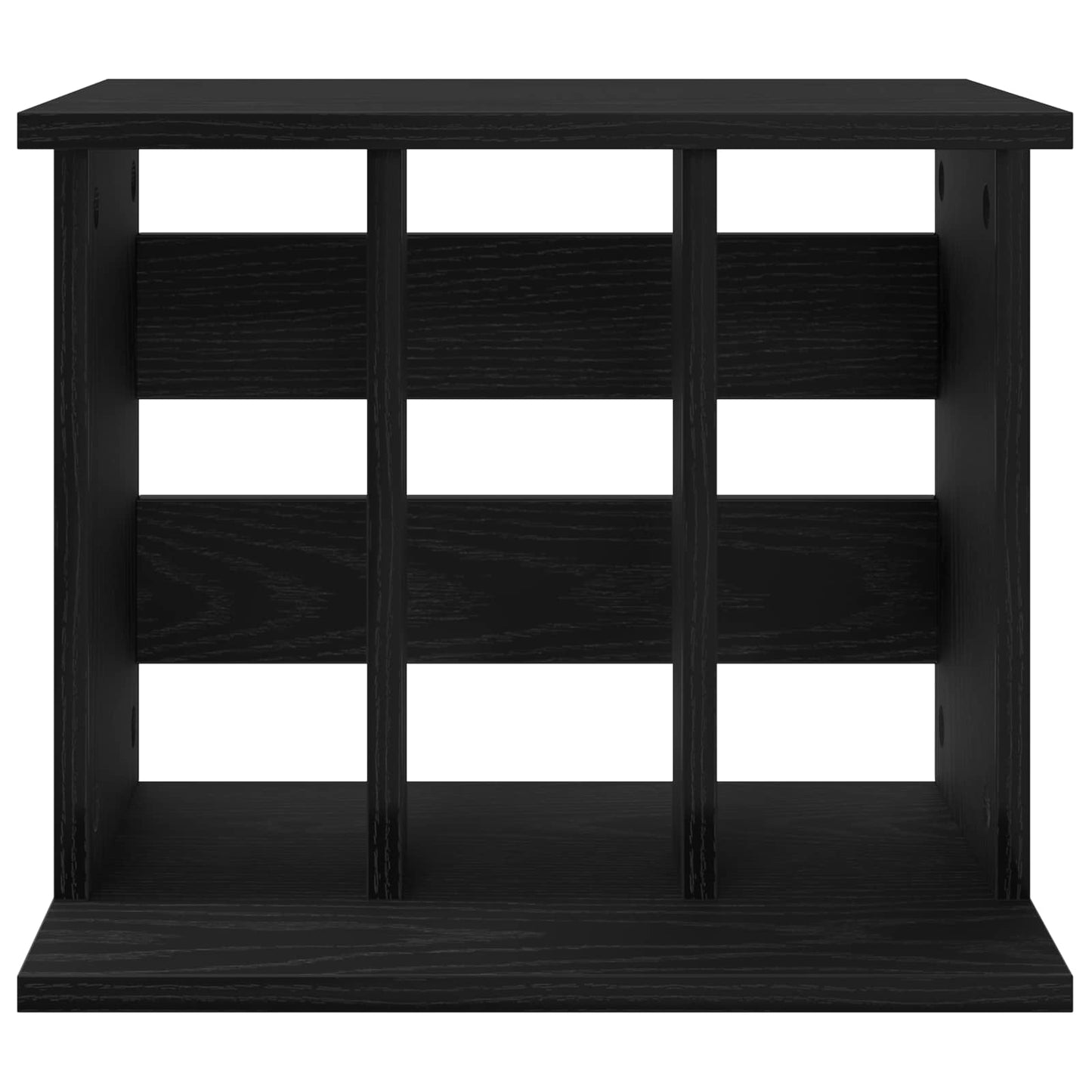 Vinyl Record Storage Black Oak 42 x 33 x 36 cm Engineered Wood