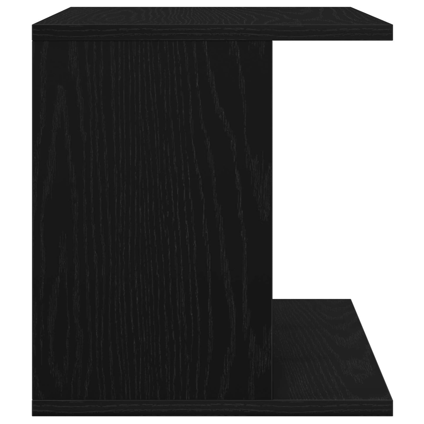 Vinyl Record Storage Black Oak 42 x 33 x 36 cm Engineered Wood