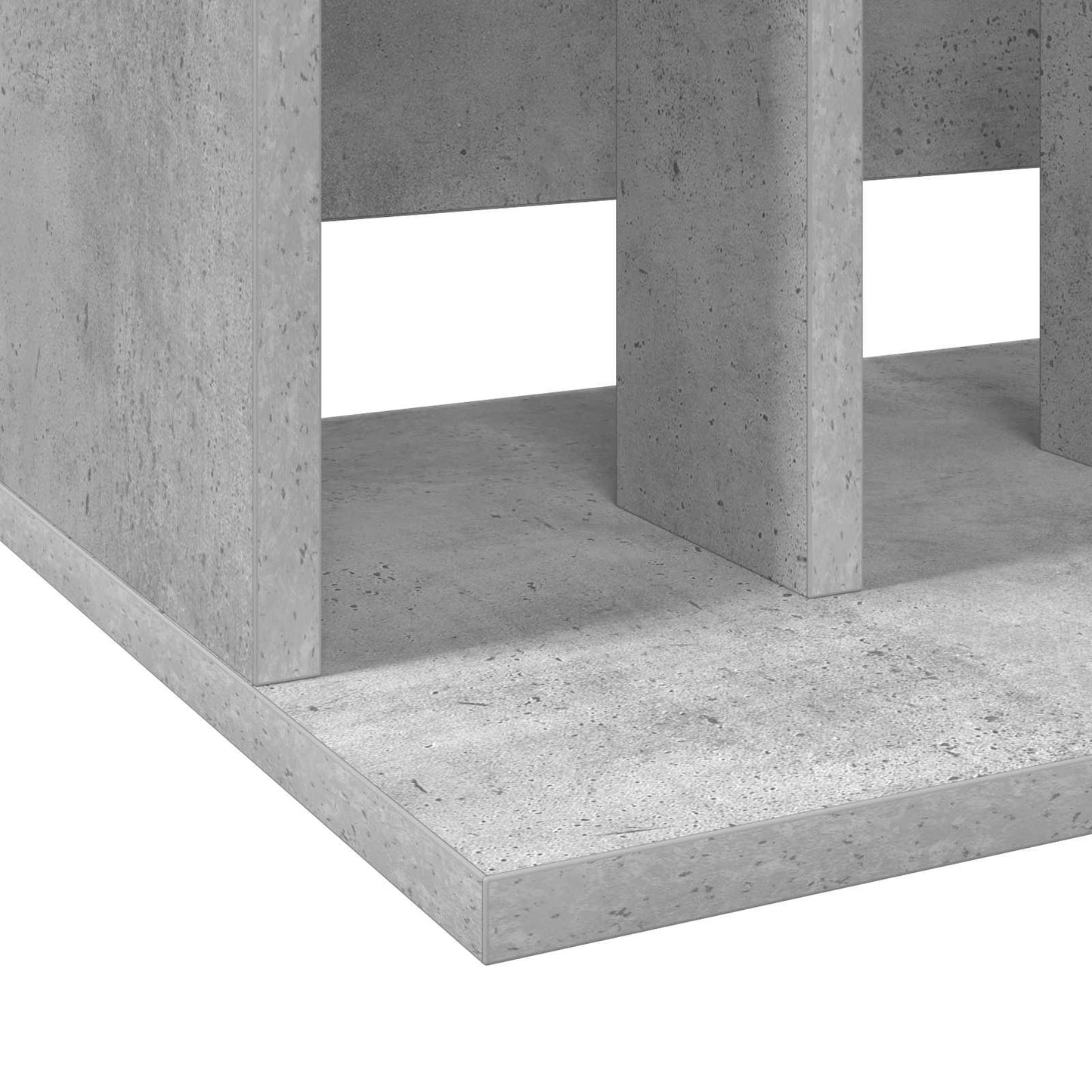 Vinyl Record Storage Concrete Grey 42 x 33 x 36 cm