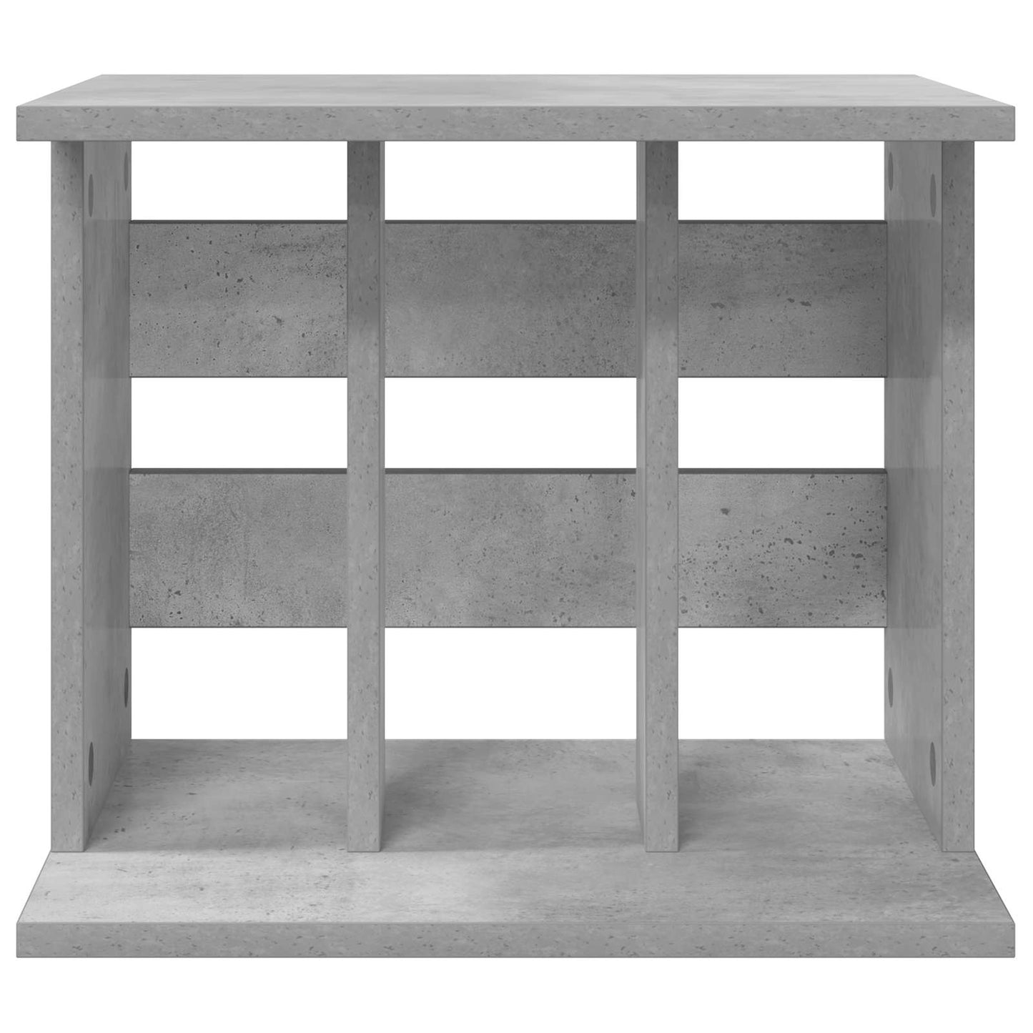 Vinyl Record Storage Concrete Grey 42 x 33 x 36 cm