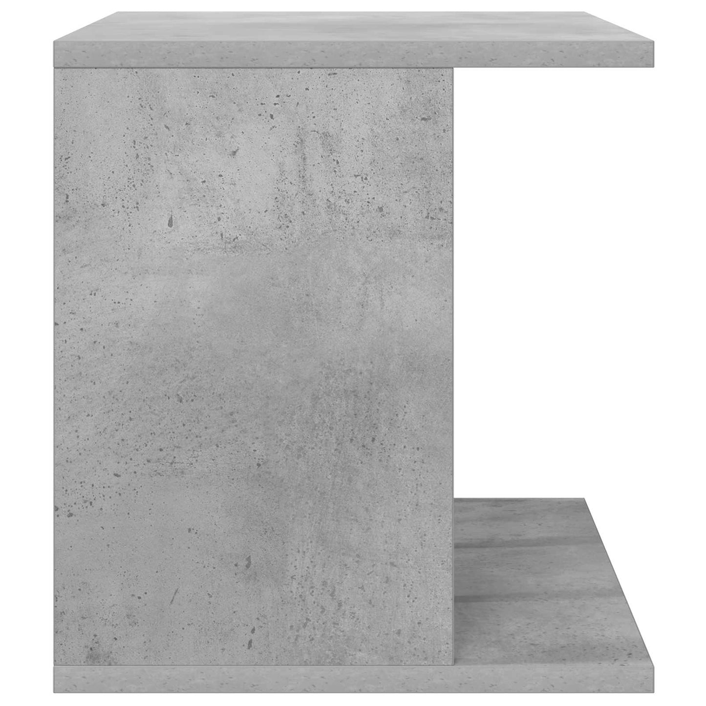 Vinyl Record Storage Concrete Grey 42 x 33 x 36 cm