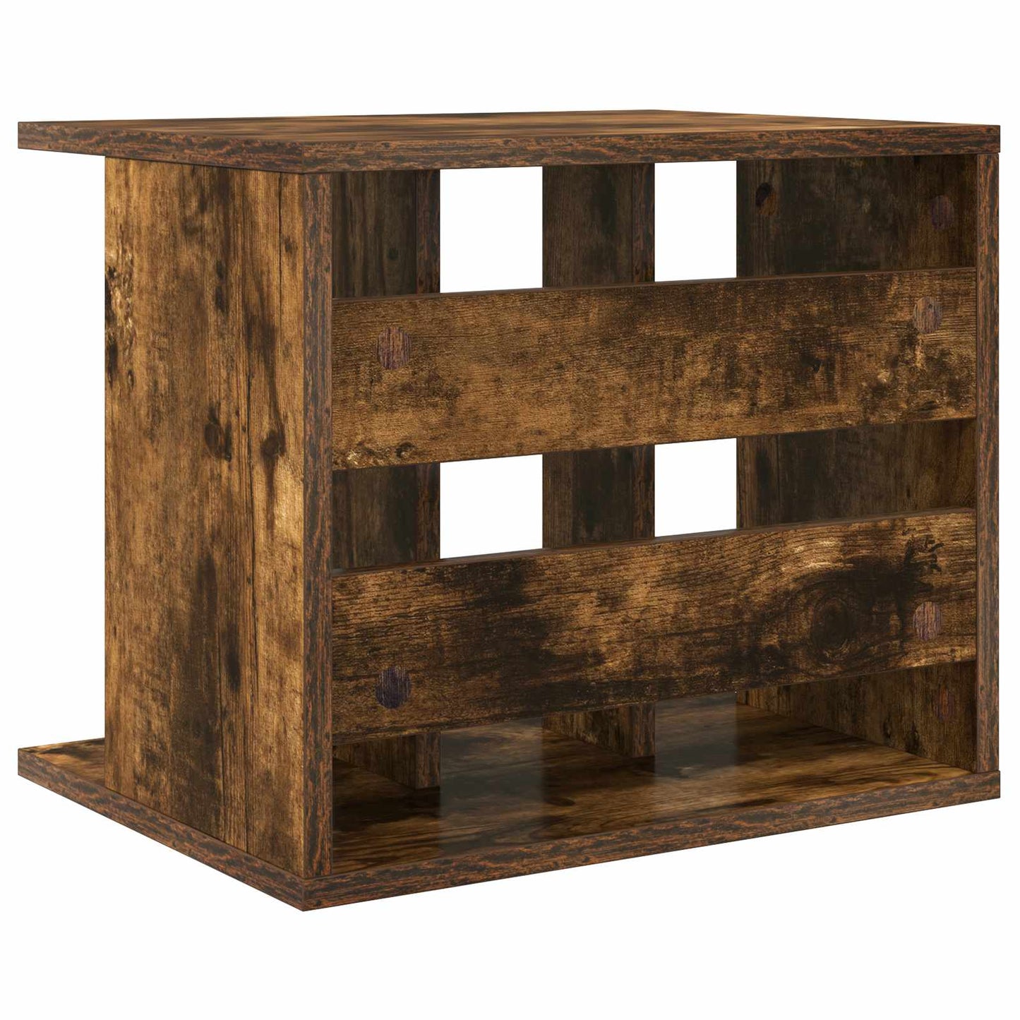 Vinyl Record Storage Smoked Oak 42 x 33 x 36 cm Engineered Wood