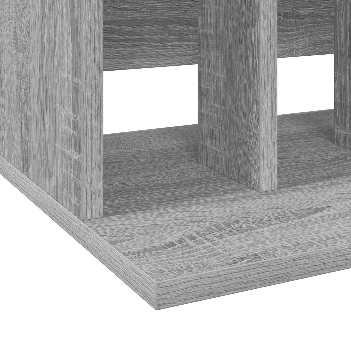 Vinyl Record Storage Grey Sonoma 42 x 33 x 36 cm