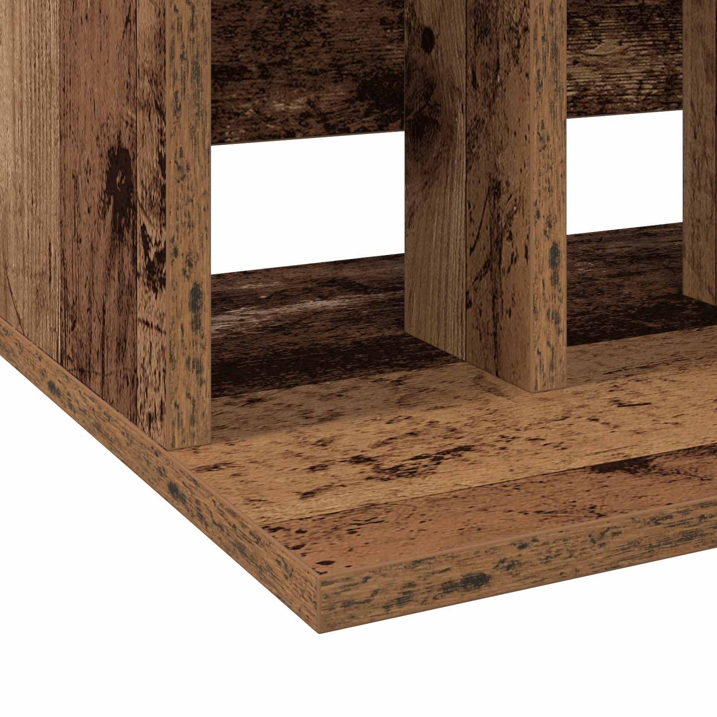 Vinyl Record Storage Old Wood 42 x 33 x 36 cm Engineered Wood