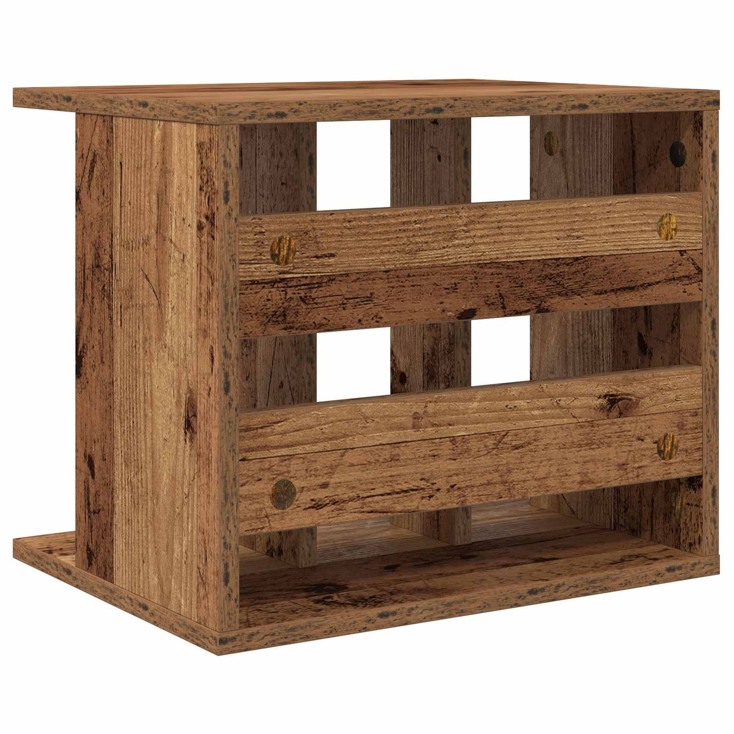 Vinyl Record Storage Old Wood 42 x 33 x 36 cm Engineered Wood