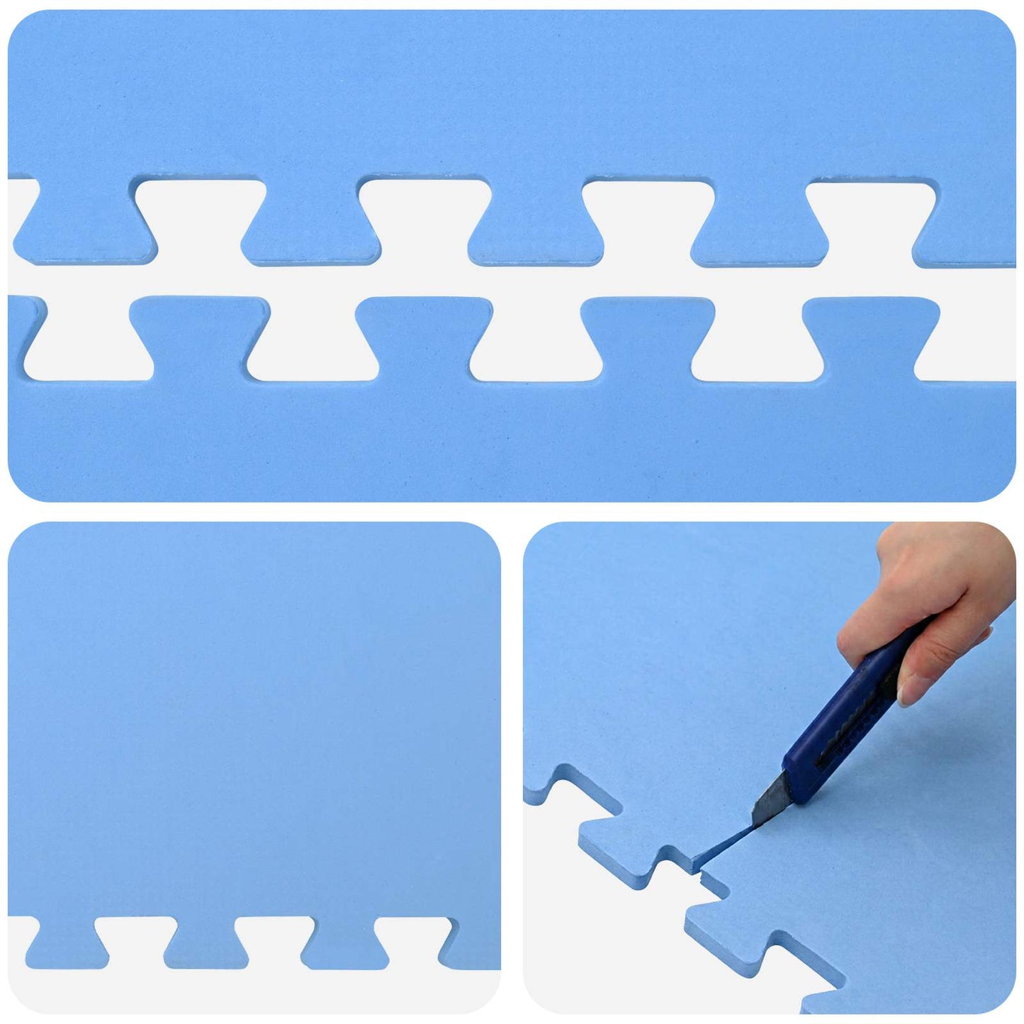 Floor Mats 12 pcs Blue 4.32 m² EVA Foam