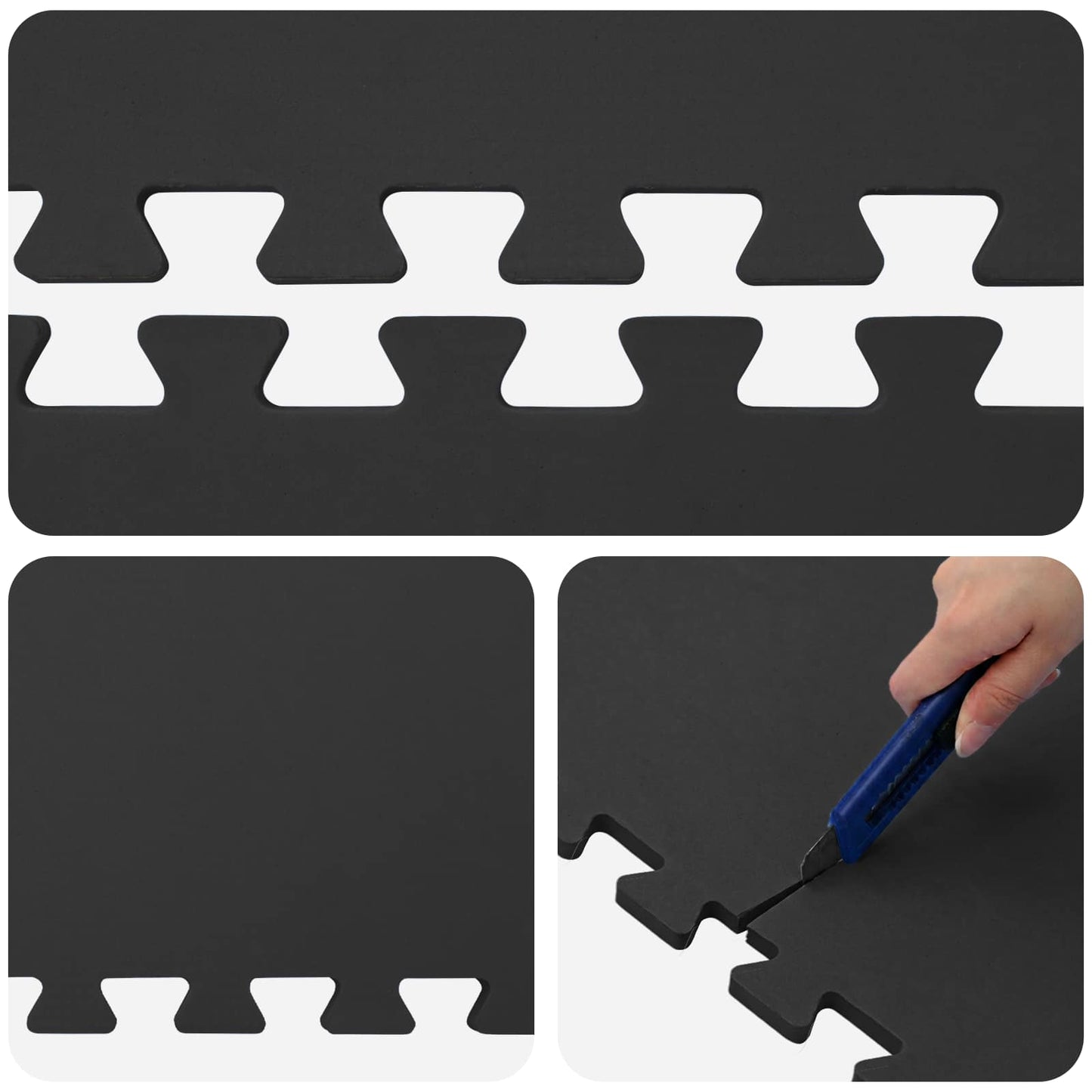 Floor Mats 40 pcs Black 14.4 m² EVA Foam