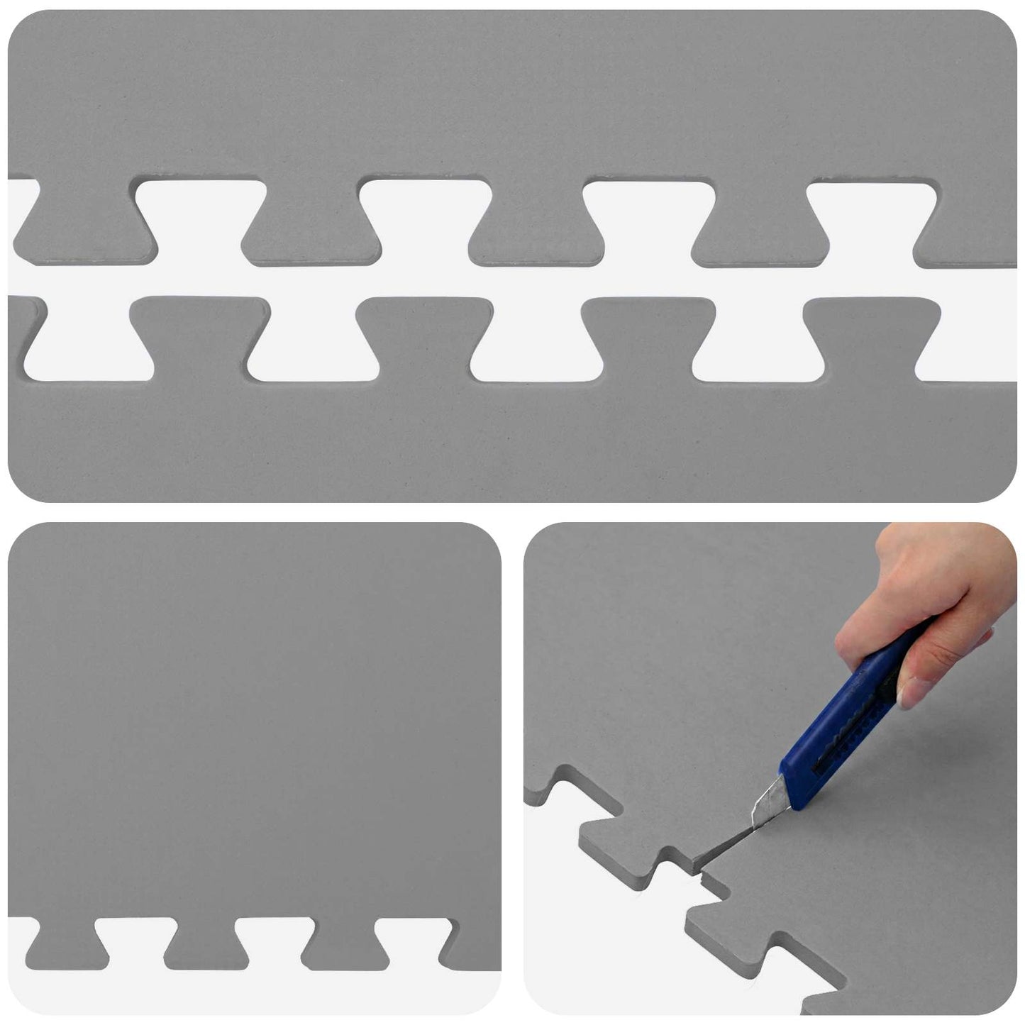 Floor Mats 40 pcs Grey 14.4 m² EVA Foam