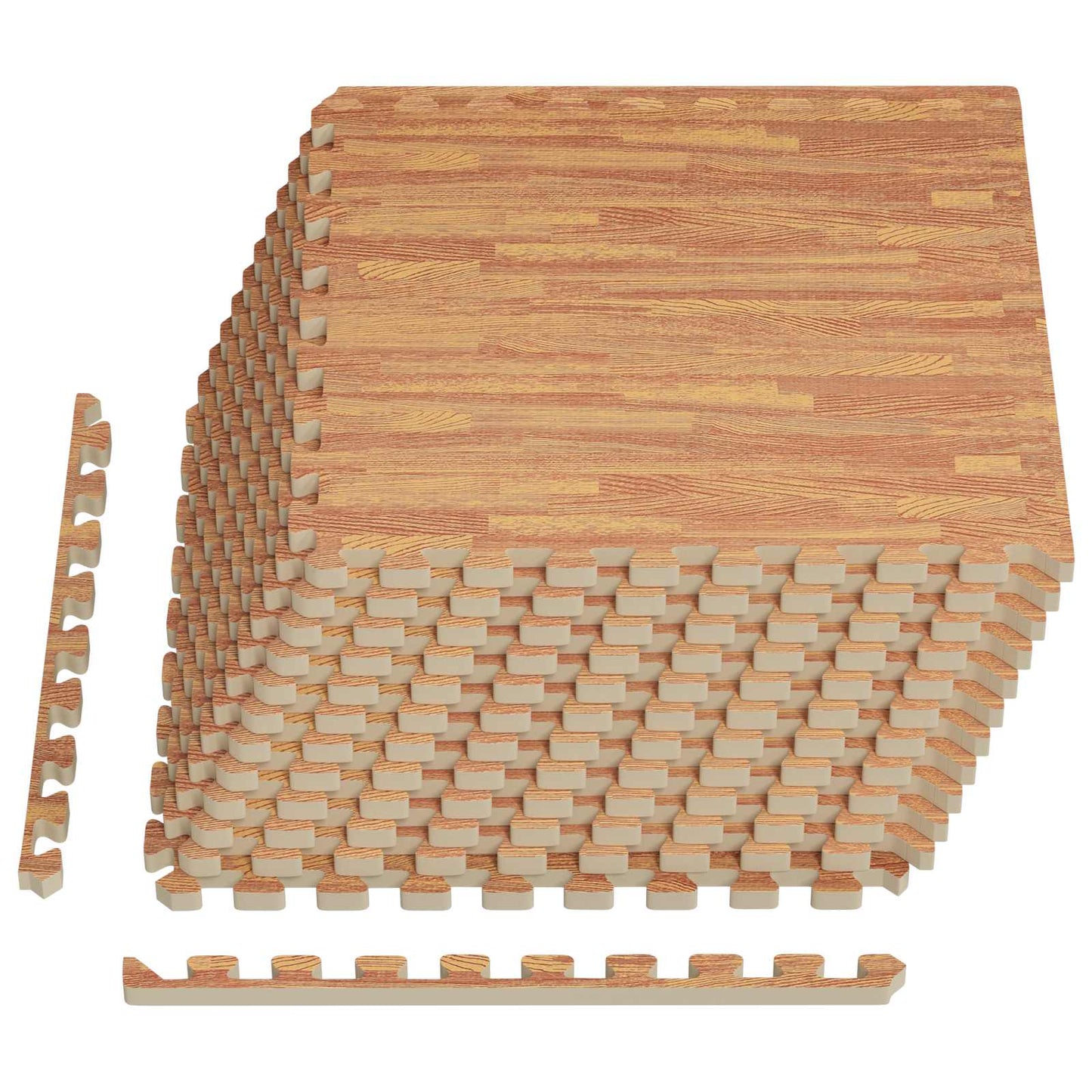 Floor Mats 12 pcs Wood 4.32 m² EVA Foam