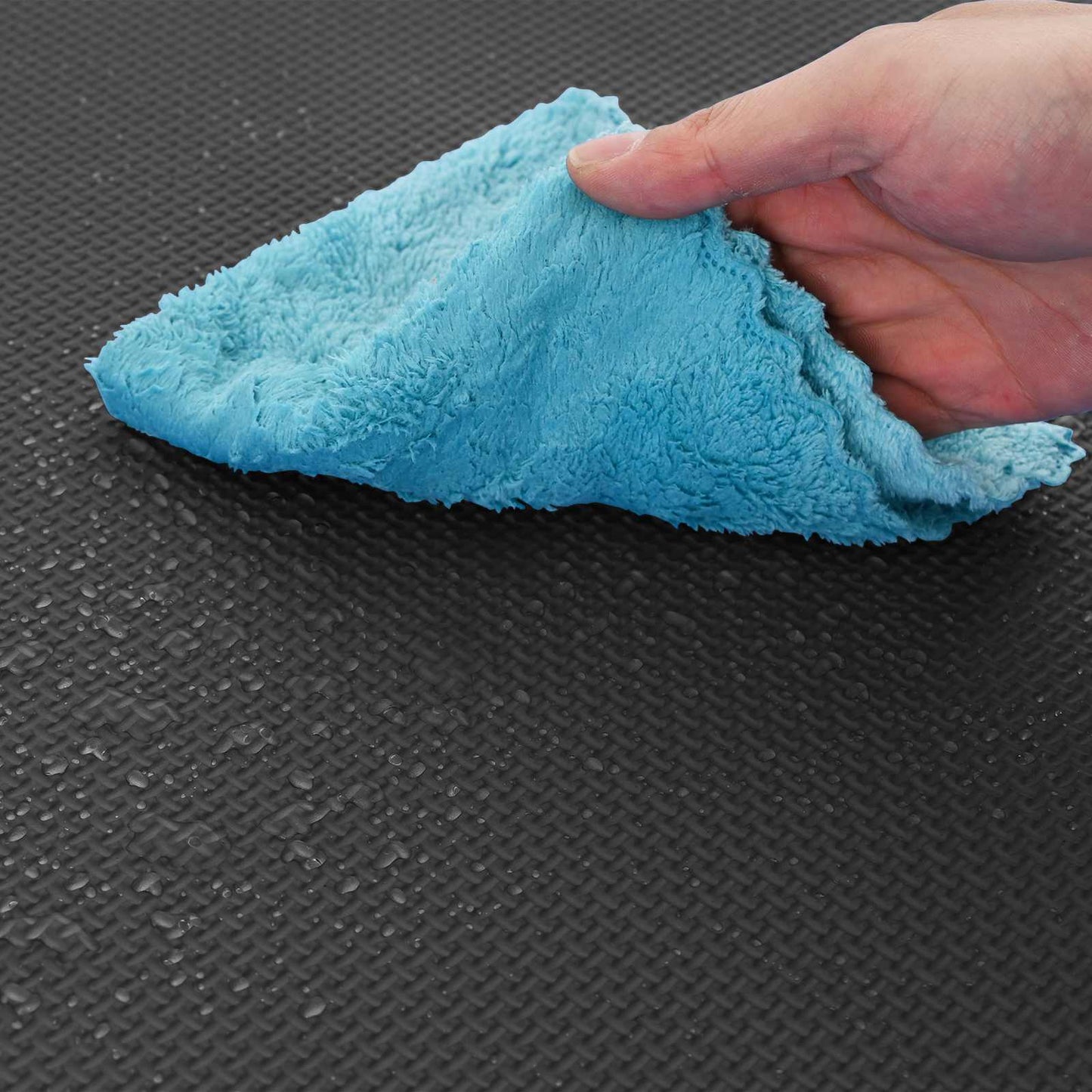Pool Ground Mat 16 pcs Ø 235 cm Round EVA Foam Black