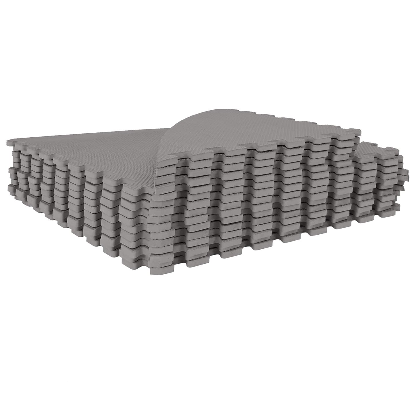 Pool Ground Mat 16 pcs Ø 235 cm Round EVA Foam Grey