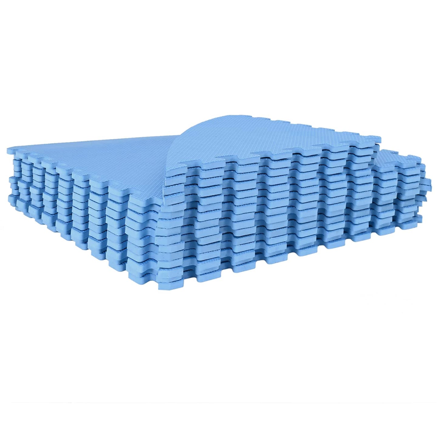Pool Ground Mat 16 pcs Ø 235 cm Round EVA Foam Blue
