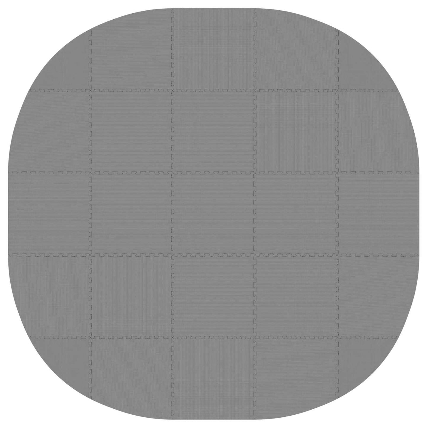 Pool Ground Mat 25 pcs Ø 292 cm Round EVA Foam Grey