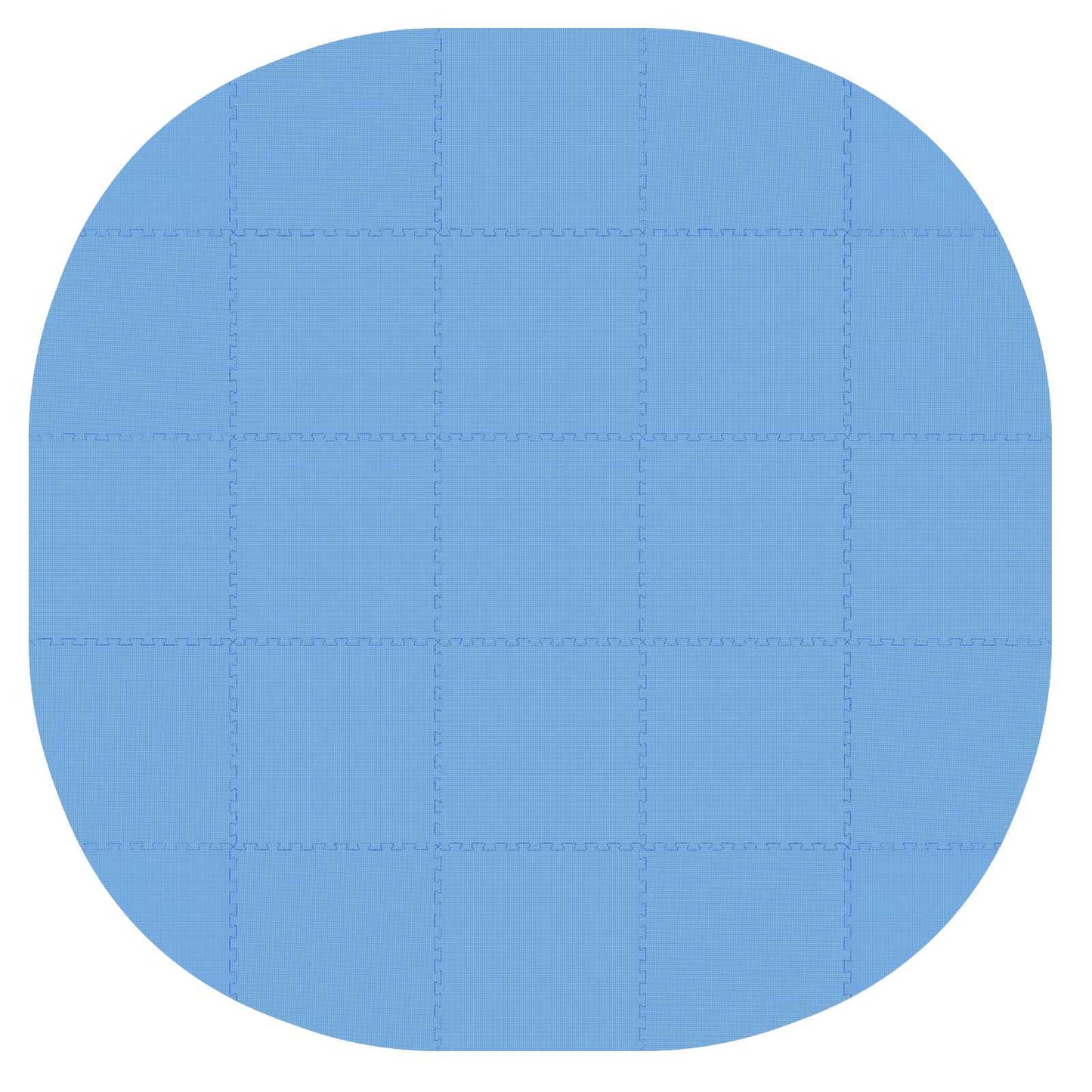 Pool Ground Mat 25 pcs Ø 292 cm Round EVA Foam Blue
