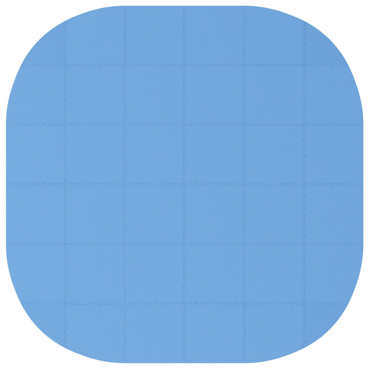 Pool Ground Mat 36 pcs Ø 350 cm Round EVA Foam Blue