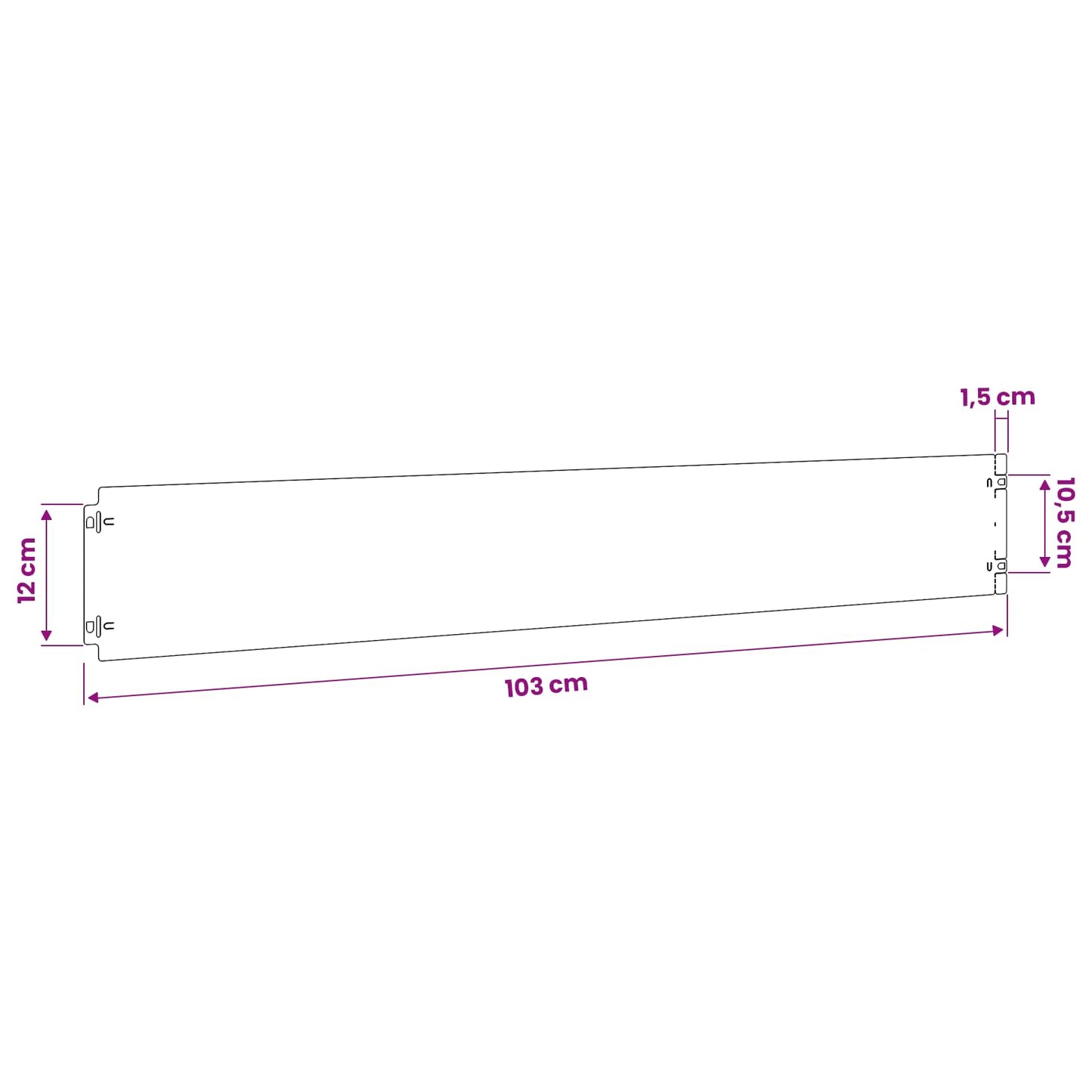 Lawn Edging 30 pcs 15 x 103 cm Steel Black