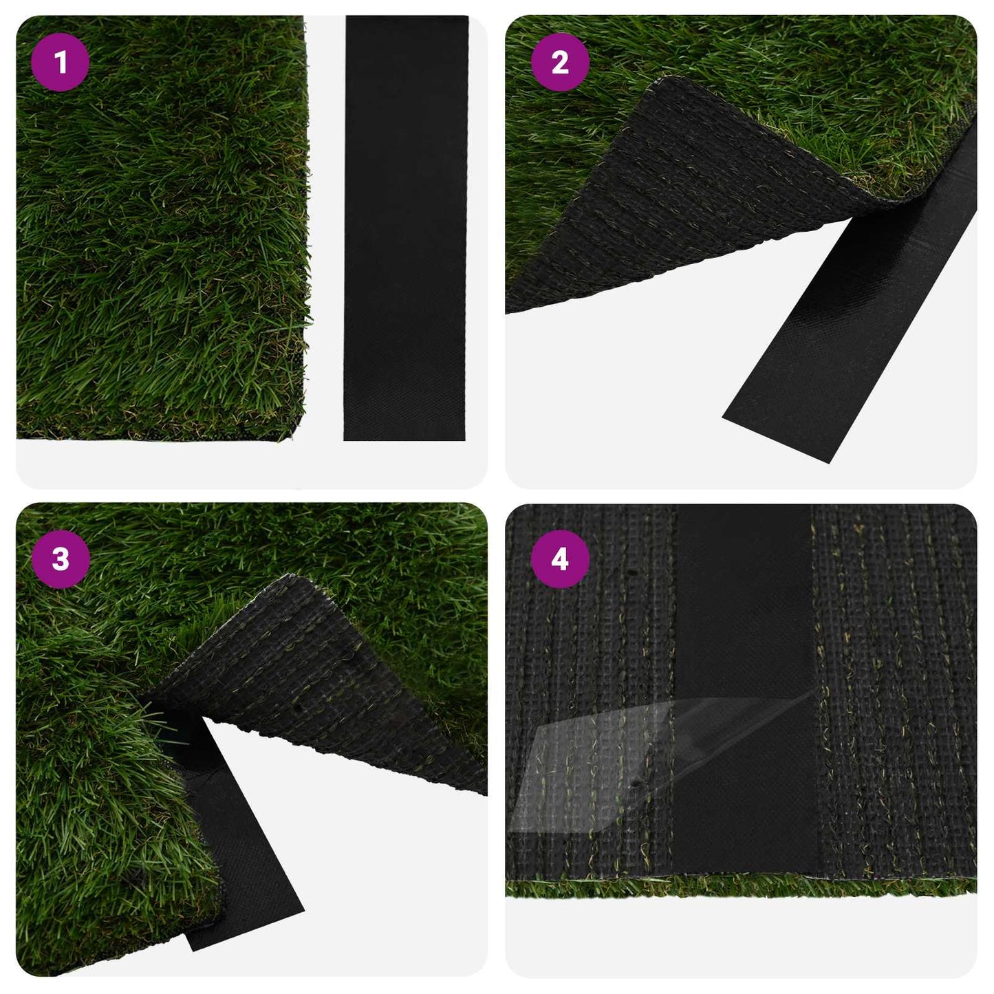 Artificial Grass Tape Self-adhesive Black 20 x 0.05 cm