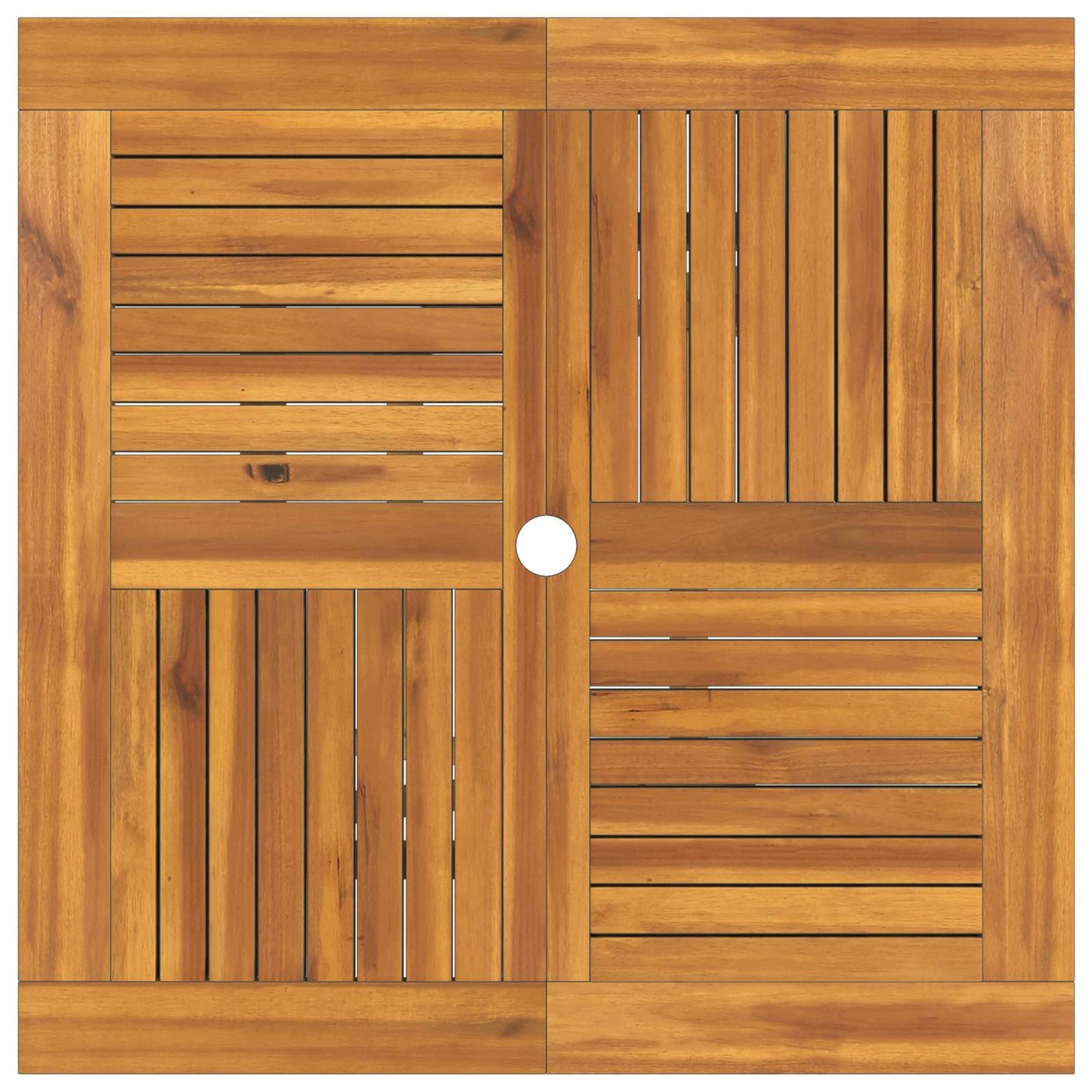 5 Piece Folding Garden Bistro Set Natural Solid Teak Wood