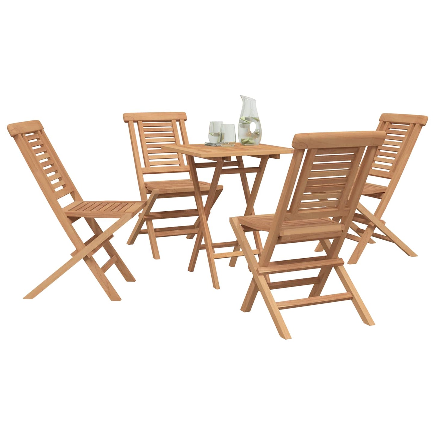 Garden Set 3 pcs Brown Soild Teak Wood