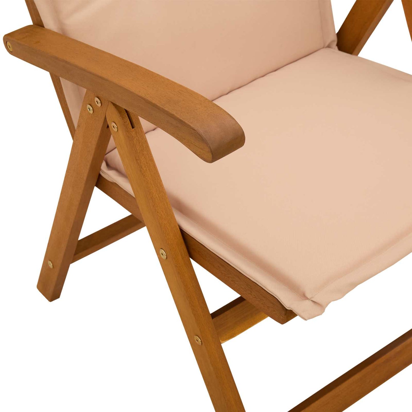 Reclining Garden Chairs 6 pcs Natural Solid Acacia Wood