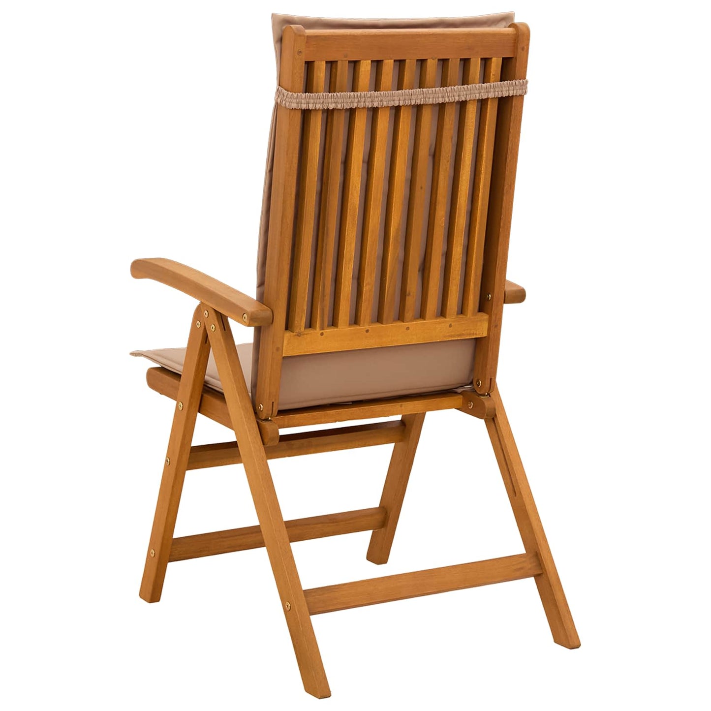 Reclining Garden Chairs 6 pcs Natural Solid Acacia Wood