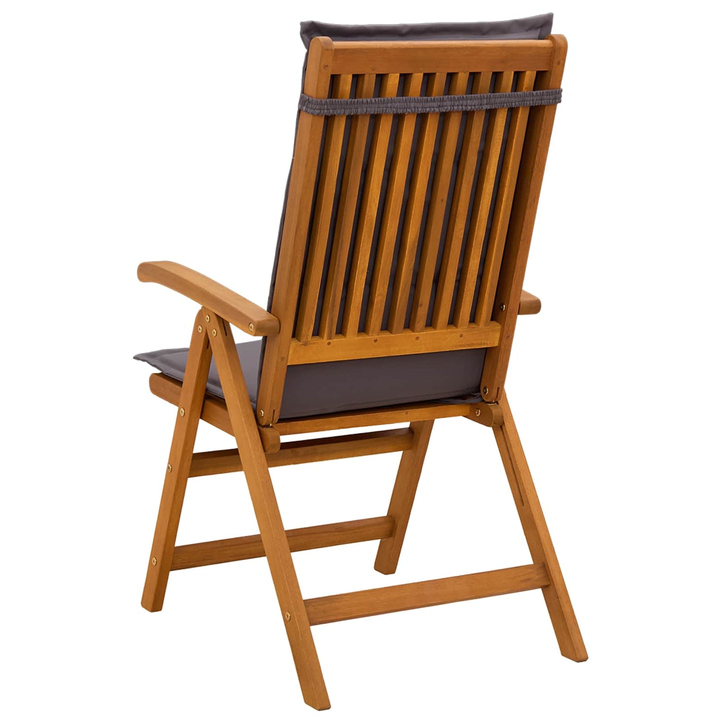 Reclining Garden Chairs 8 pcs Natural Solid Acacia Wood