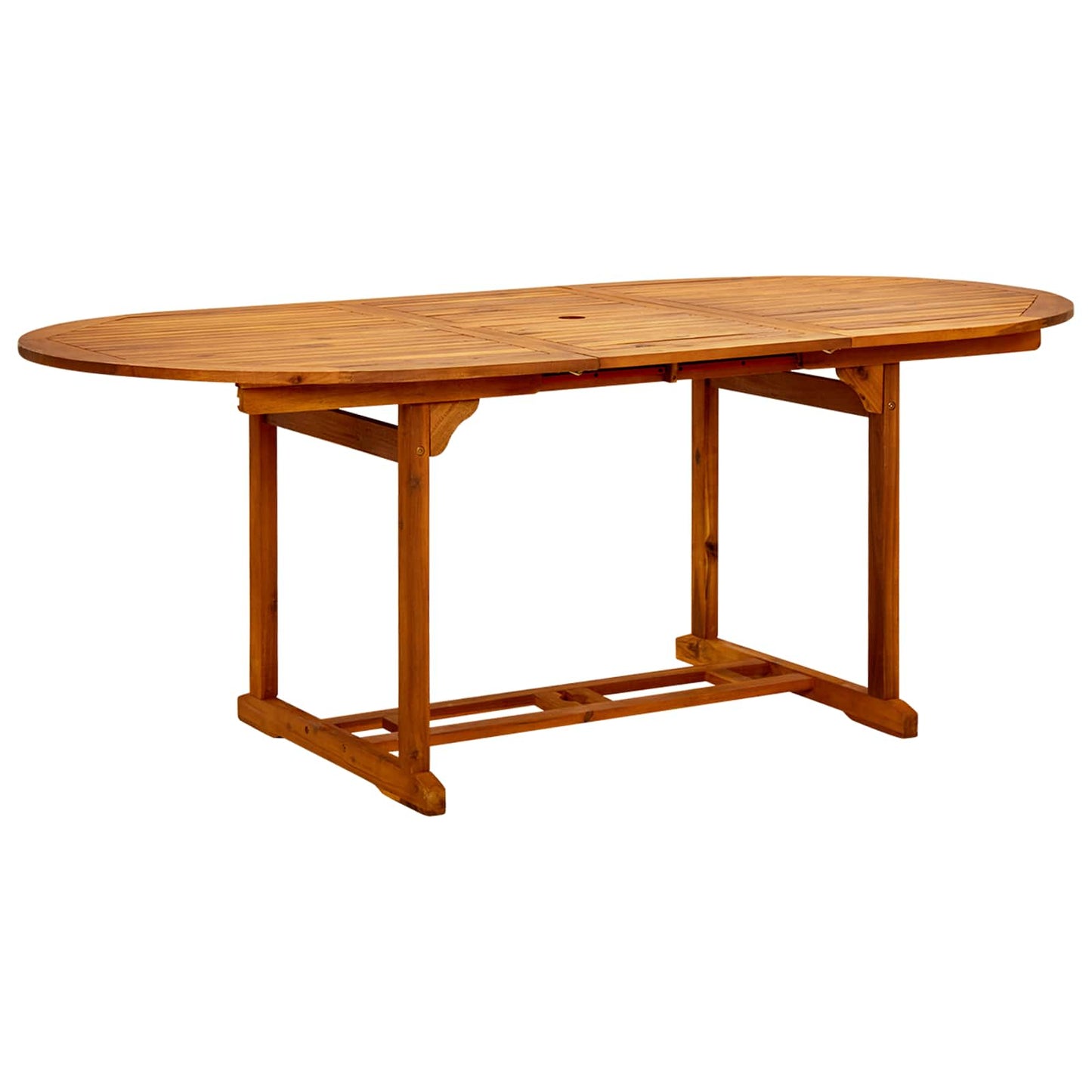 5-Piece Garden Dining Set Natural Solid Acacia Wood