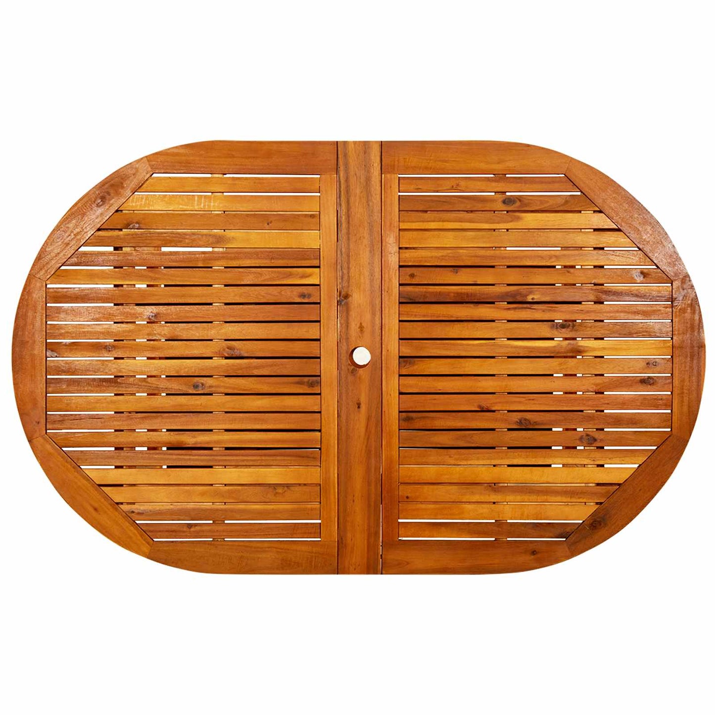 7-Piece Garden Dining Set Natural Solid Acacia Wood