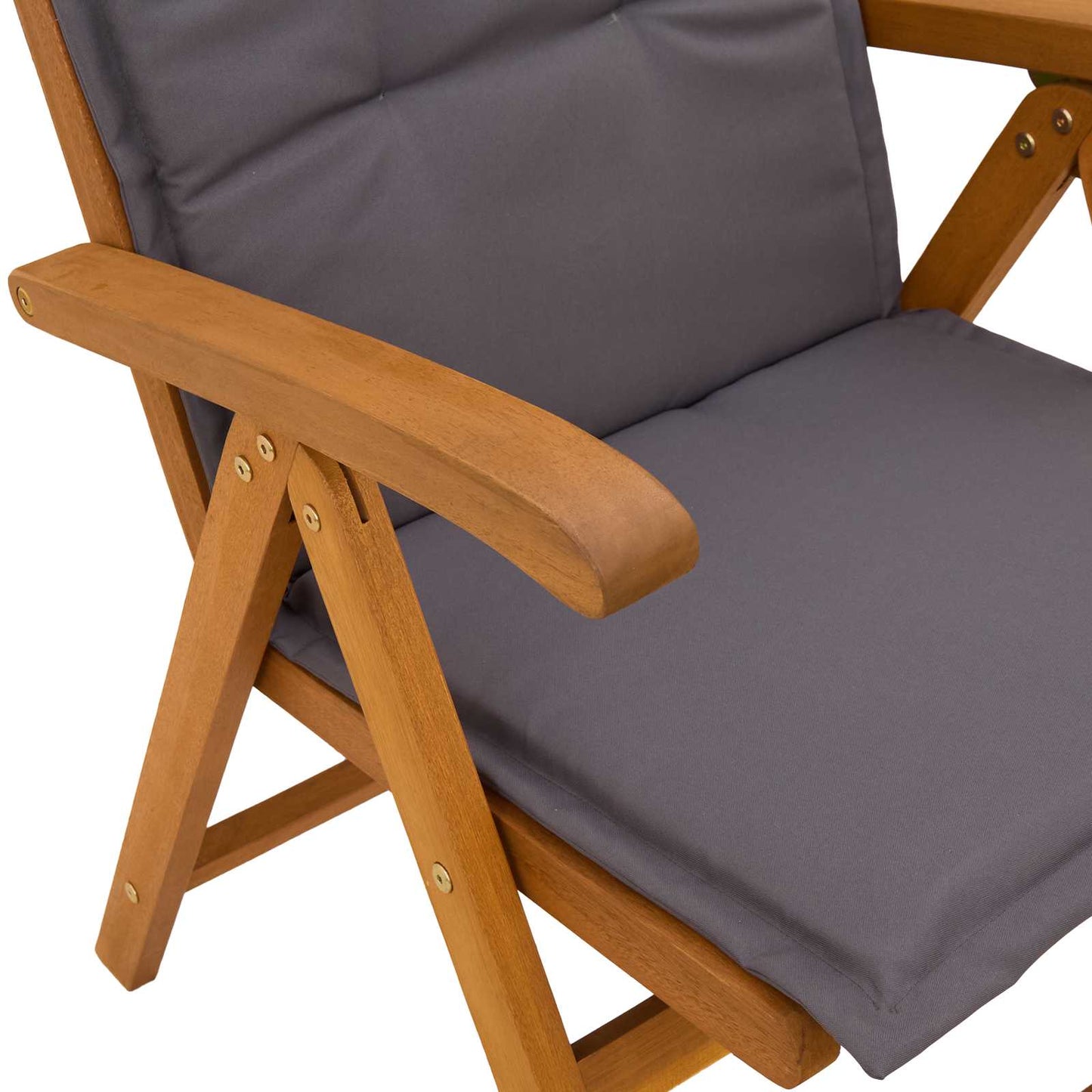 5-Piece Garden Dining Set Natural Solid Acacia Wood