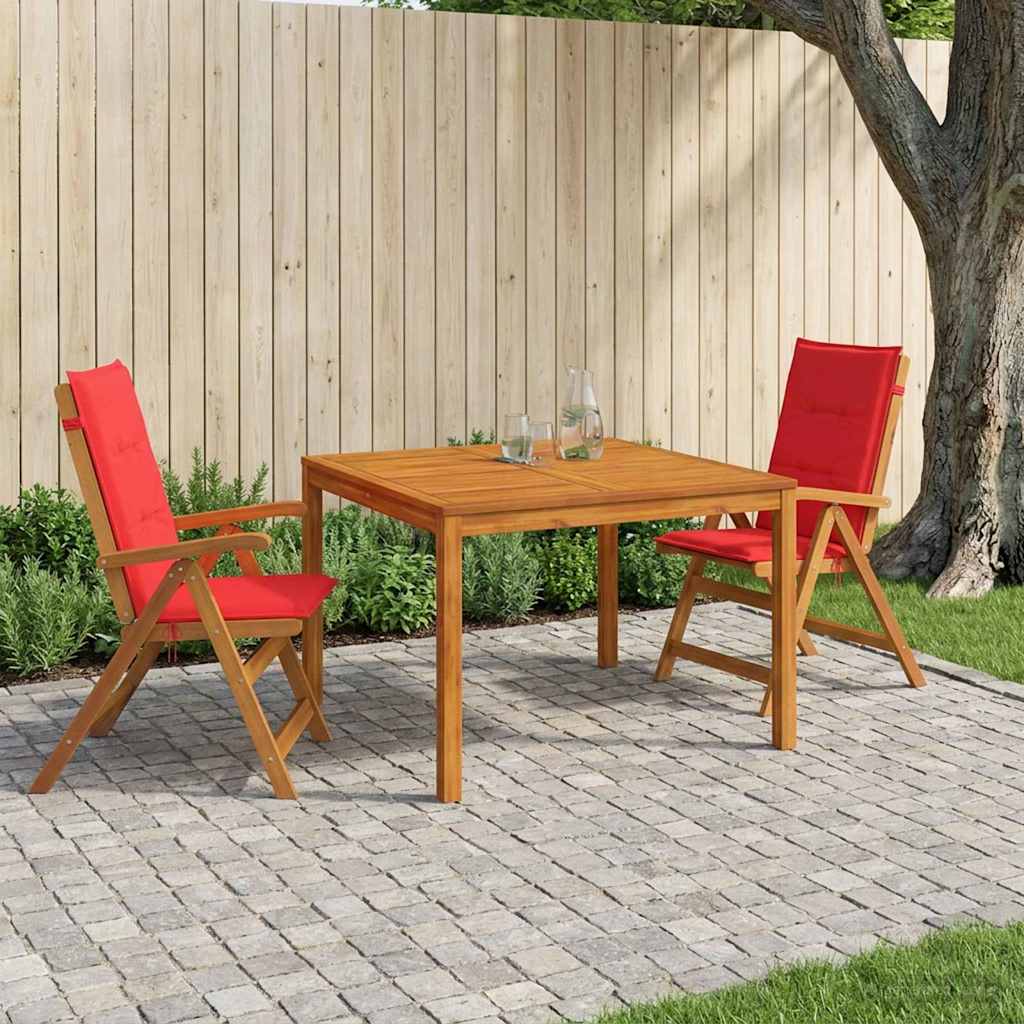 3-Piece Garden Dining Set 3 pcs Natural Solid Acacia Wood