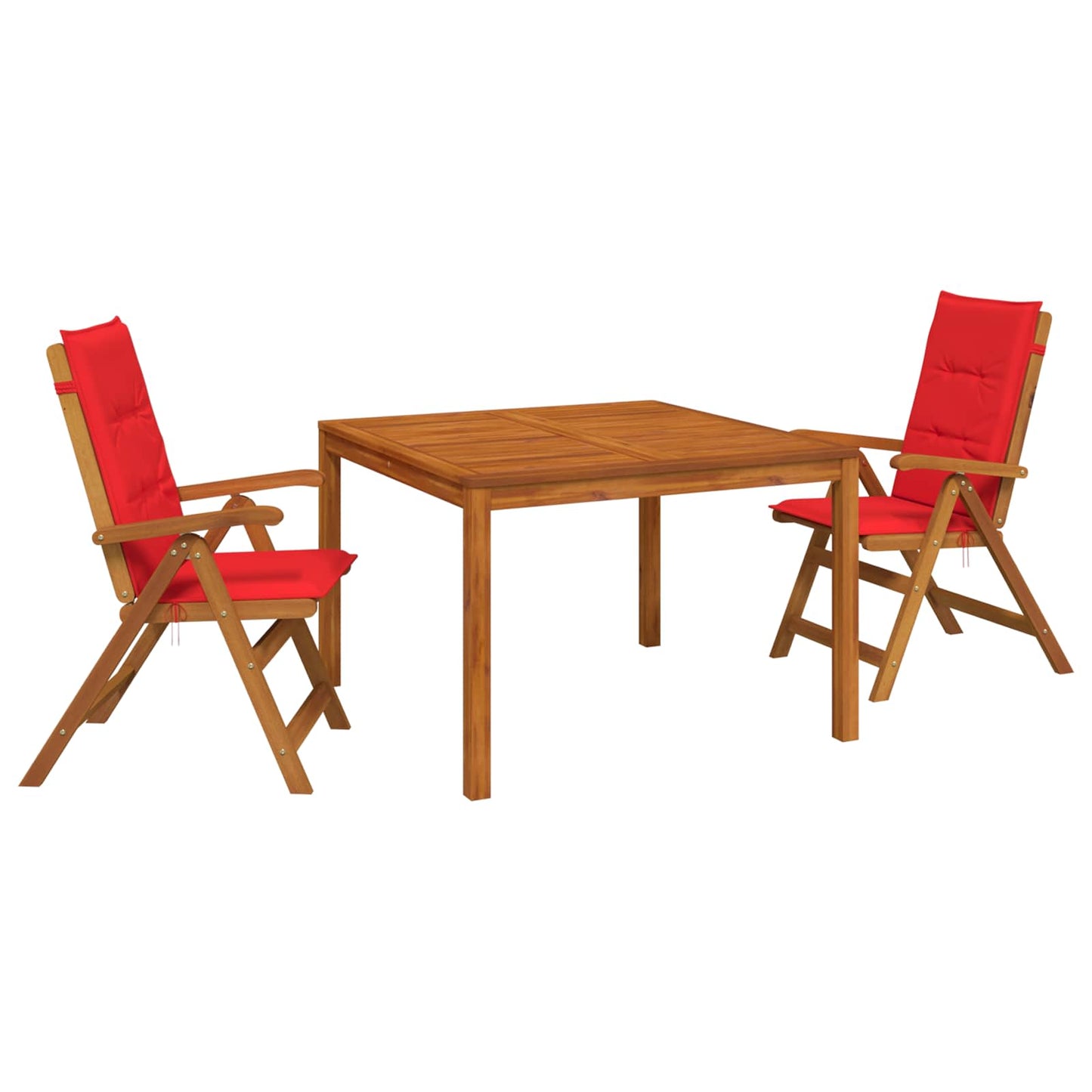 3-Piece Garden Dining Set 3 pcs Natural Solid Acacia Wood