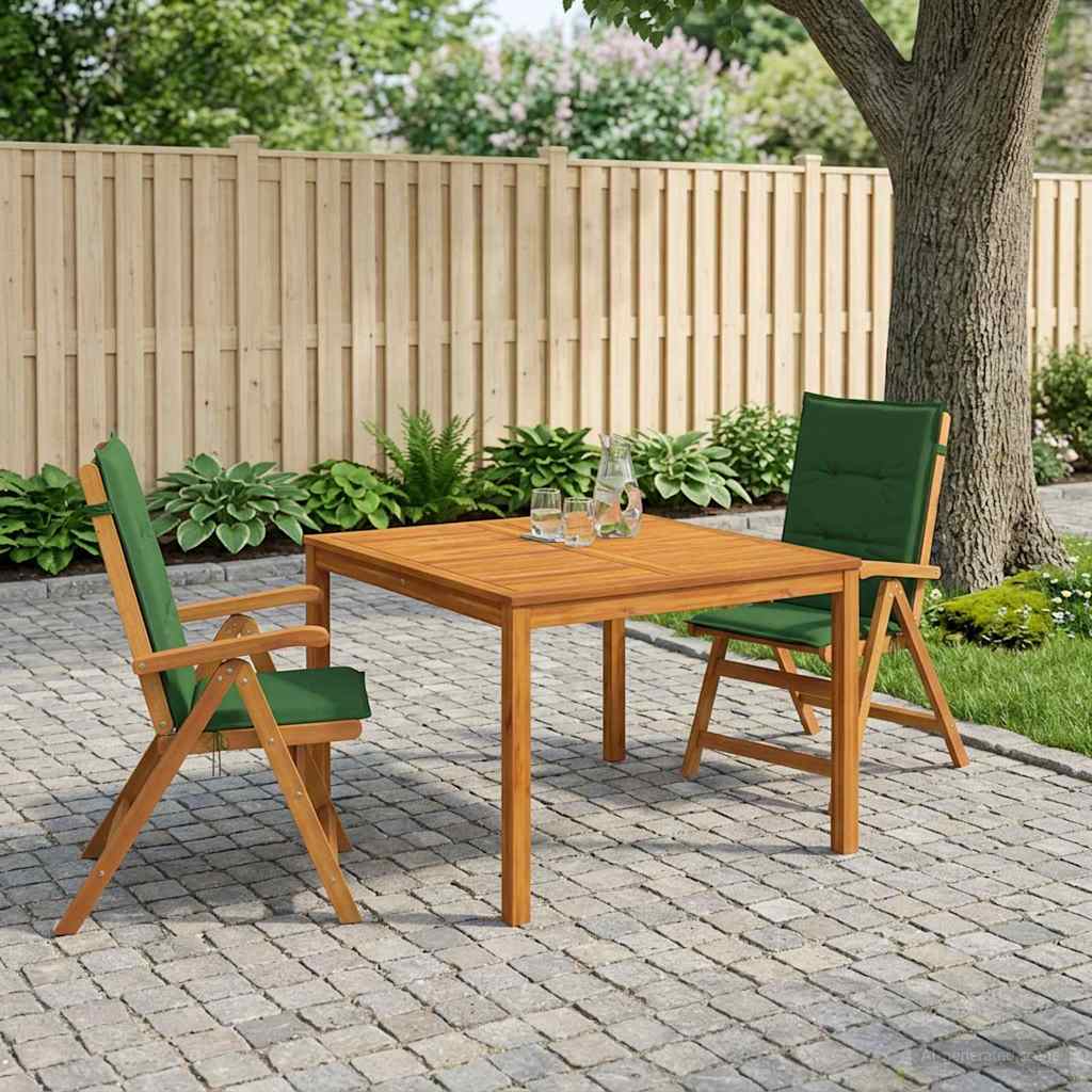 3-Piece Garden Dining Set 3 pcs Natural Solid Acacia Wood