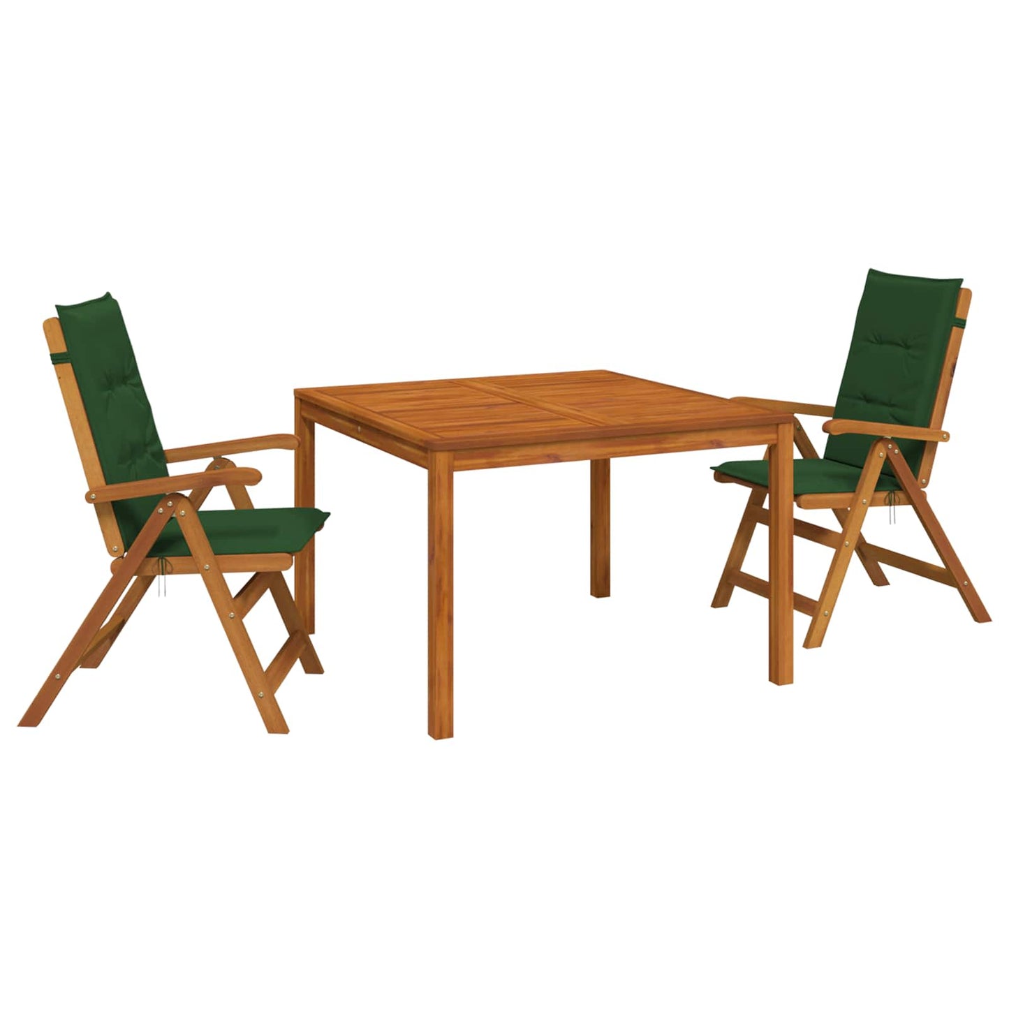 3-Piece Garden Dining Set 3 pcs Natural Solid Acacia Wood