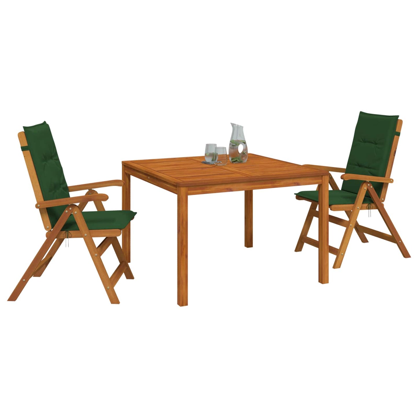 3-Piece Garden Dining Set 3 pcs Natural Solid Acacia Wood