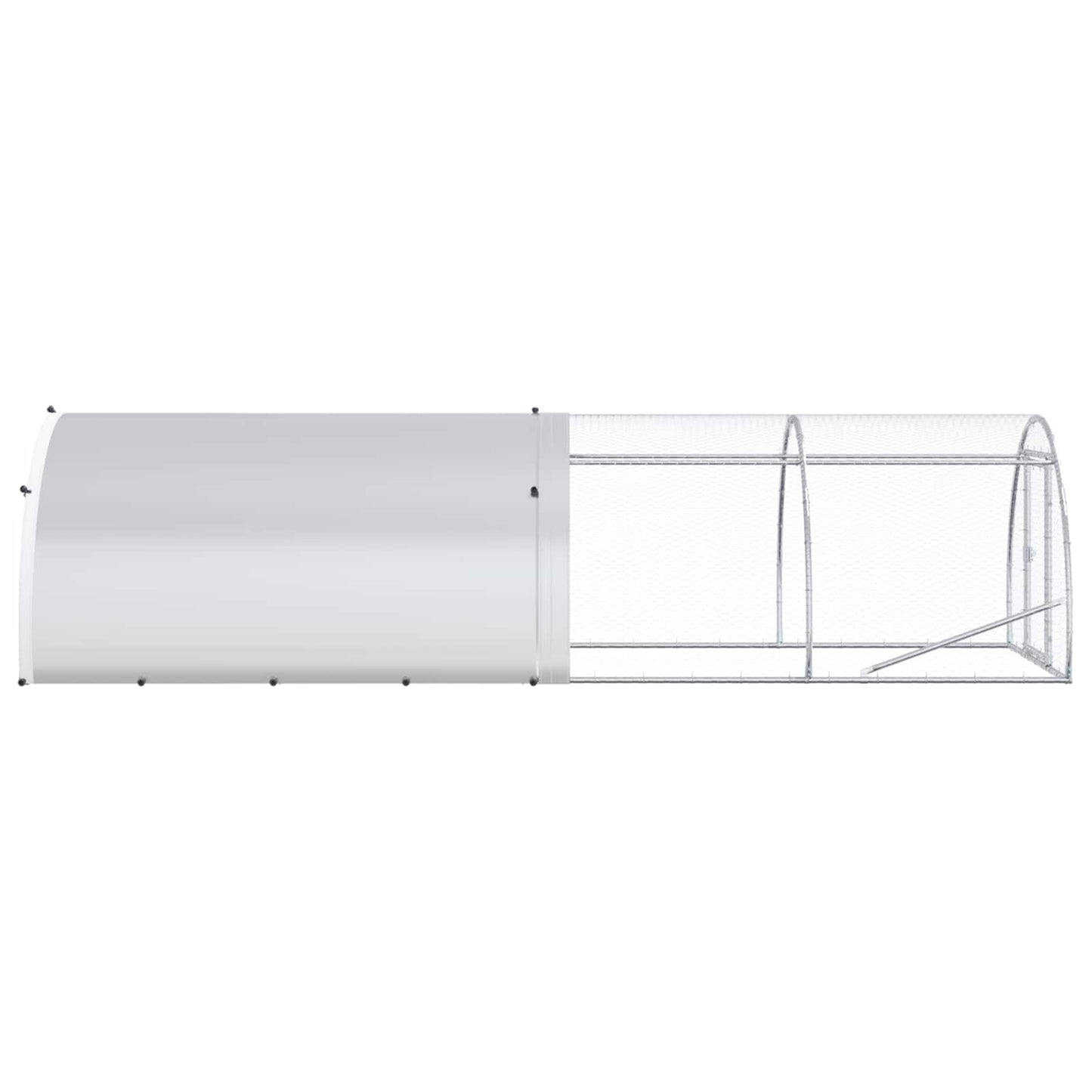 Chicken Coop Silver 400 x 150 x 100 cm Galvanised Steel