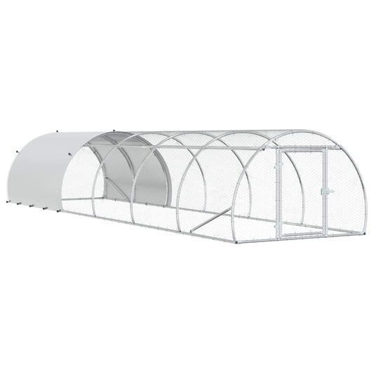 Chicken Coop Silver 600 x 150 x 100 cm Galvanised Steel