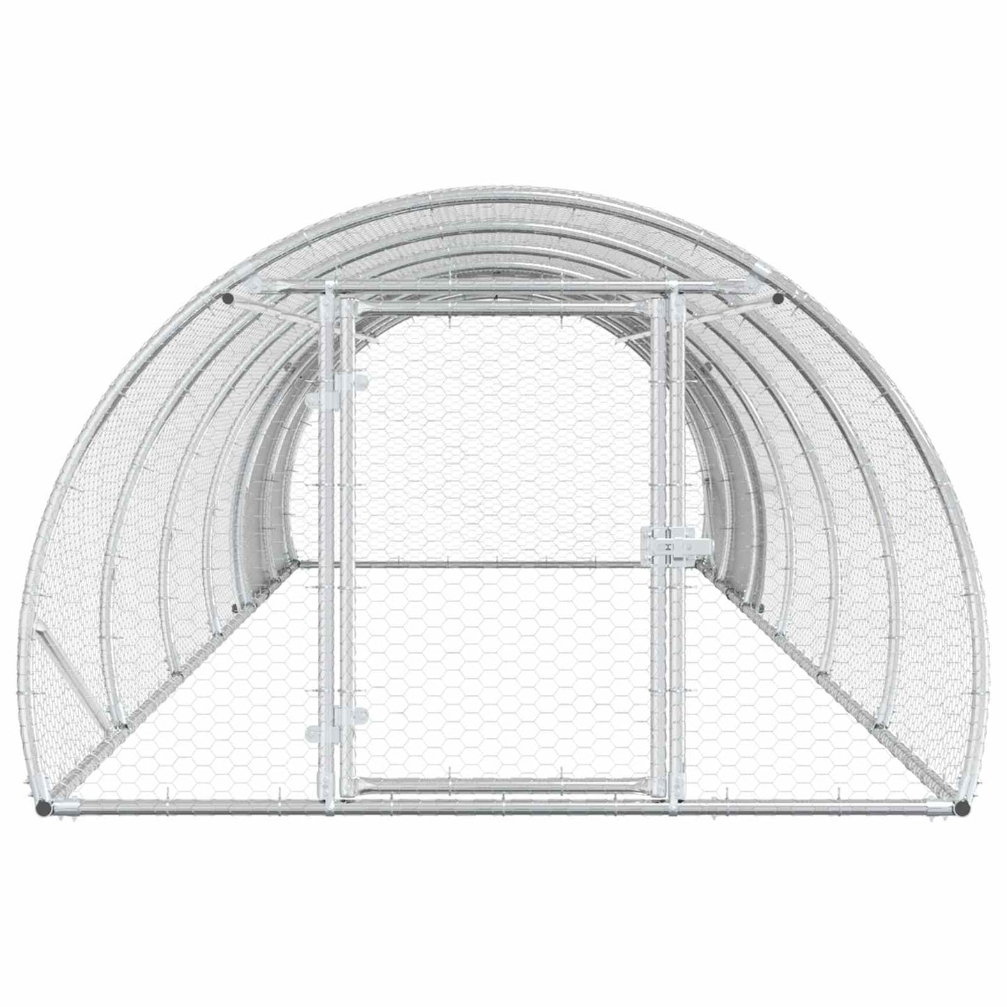 Chicken Coop Silver 600 x 150 x 100 cm Galvanised Steel