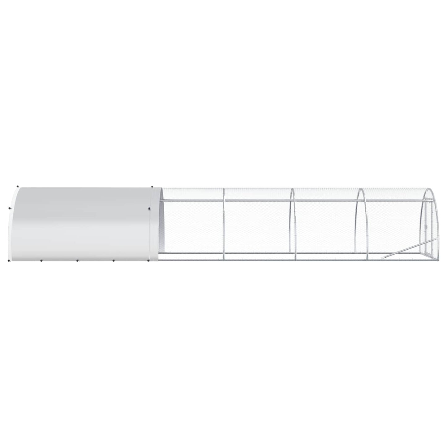 Chicken Coop Silver 600 x 150 x 100 cm Galvanised Steel
