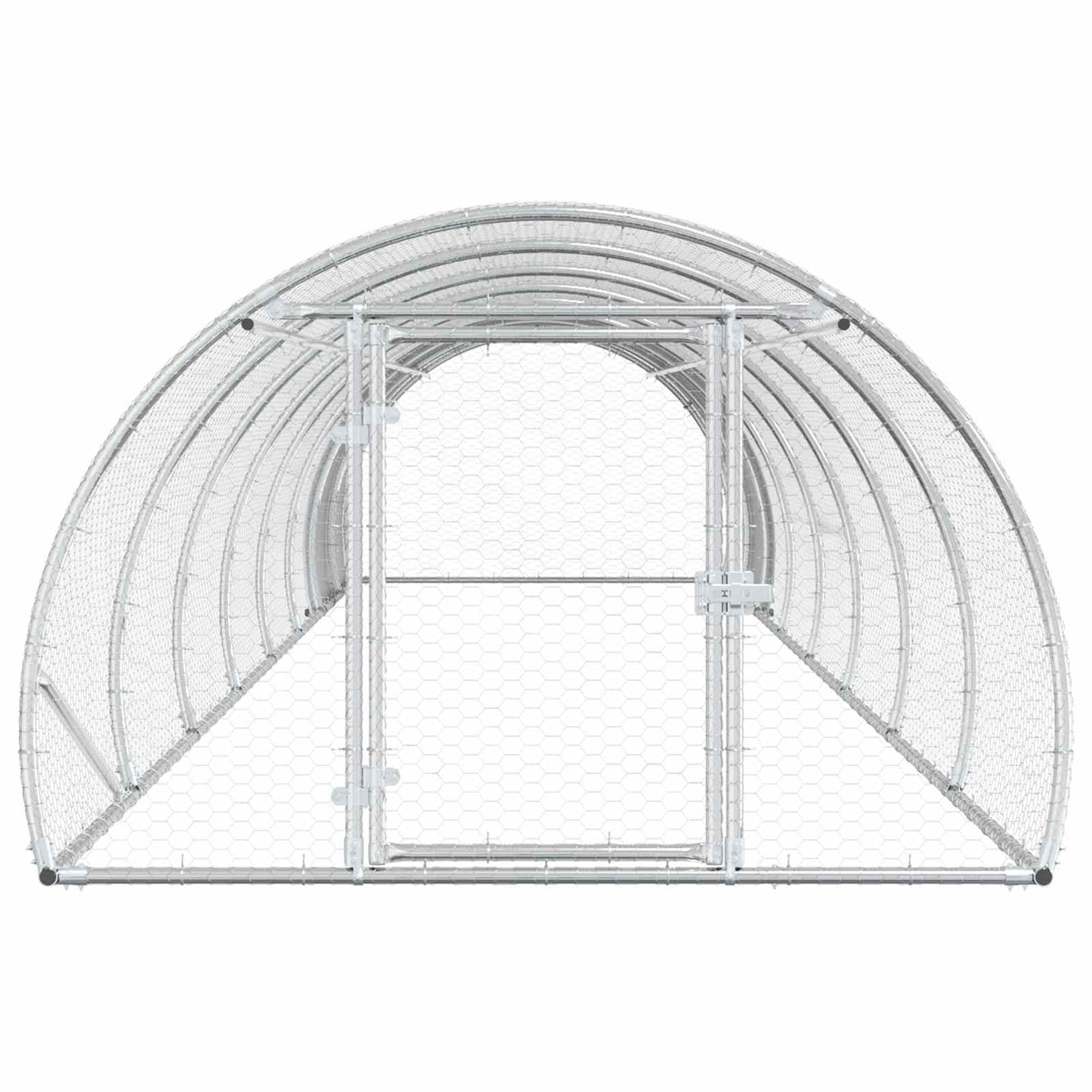 Chicken Coop Silver 800 x 150 x 100 cm Galvanised Steel