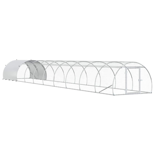 Chicken Coop Silver 1000 x 150 x 100 cm Galvanised Steel