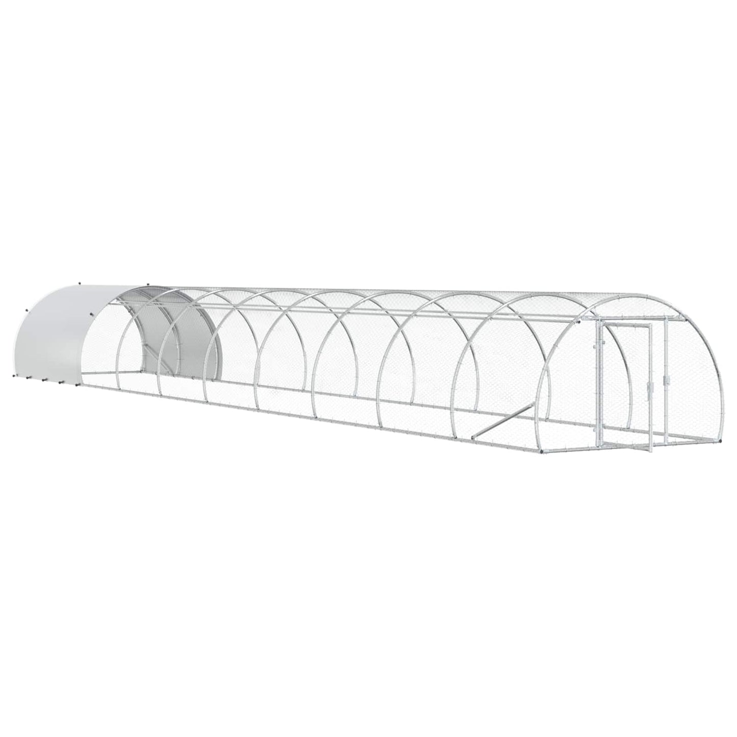 Chicken Coop Silver 1000 x 150 x 100 cm Galvanised Steel
