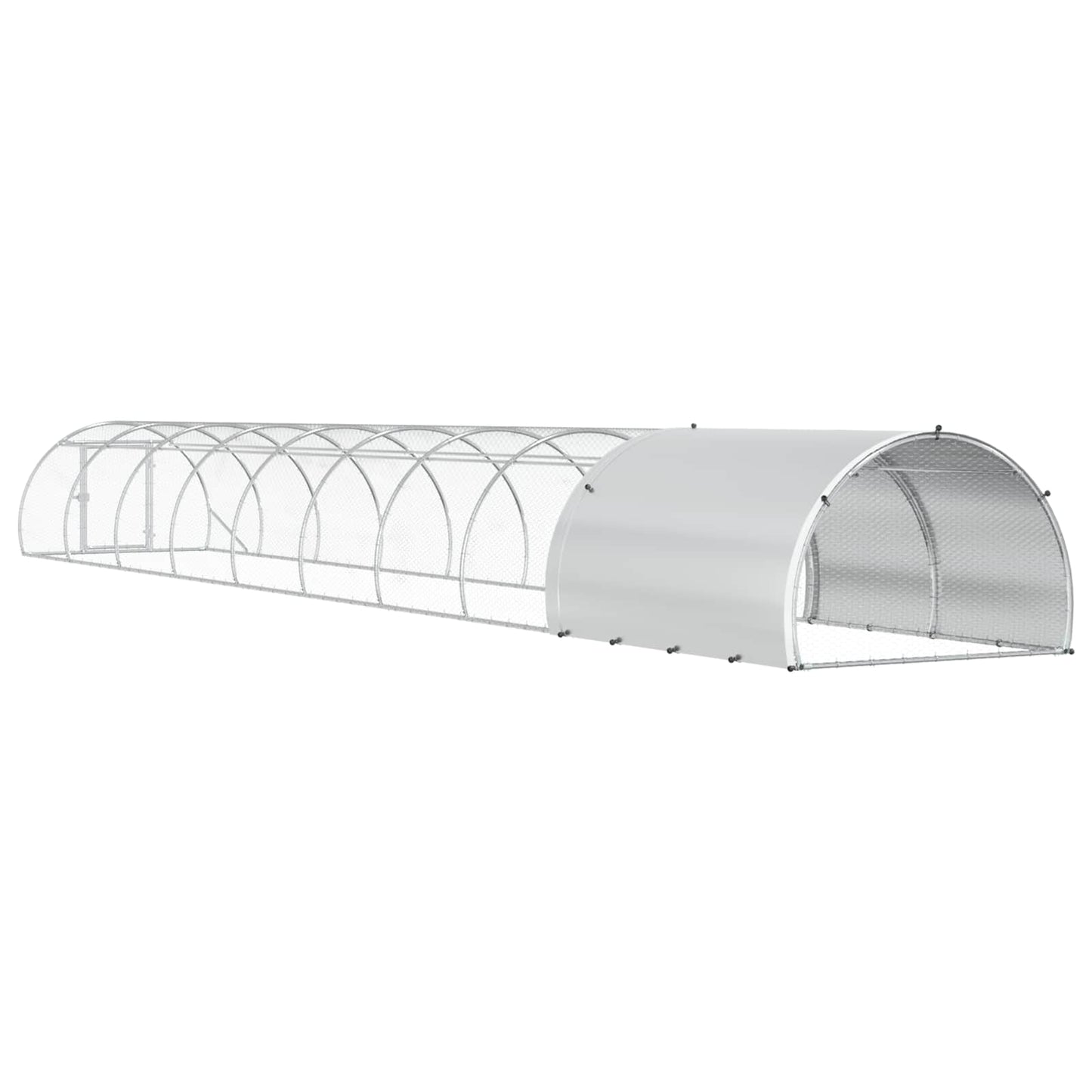 Chicken Coop Silver 1000 x 150 x 100 cm Galvanised Steel