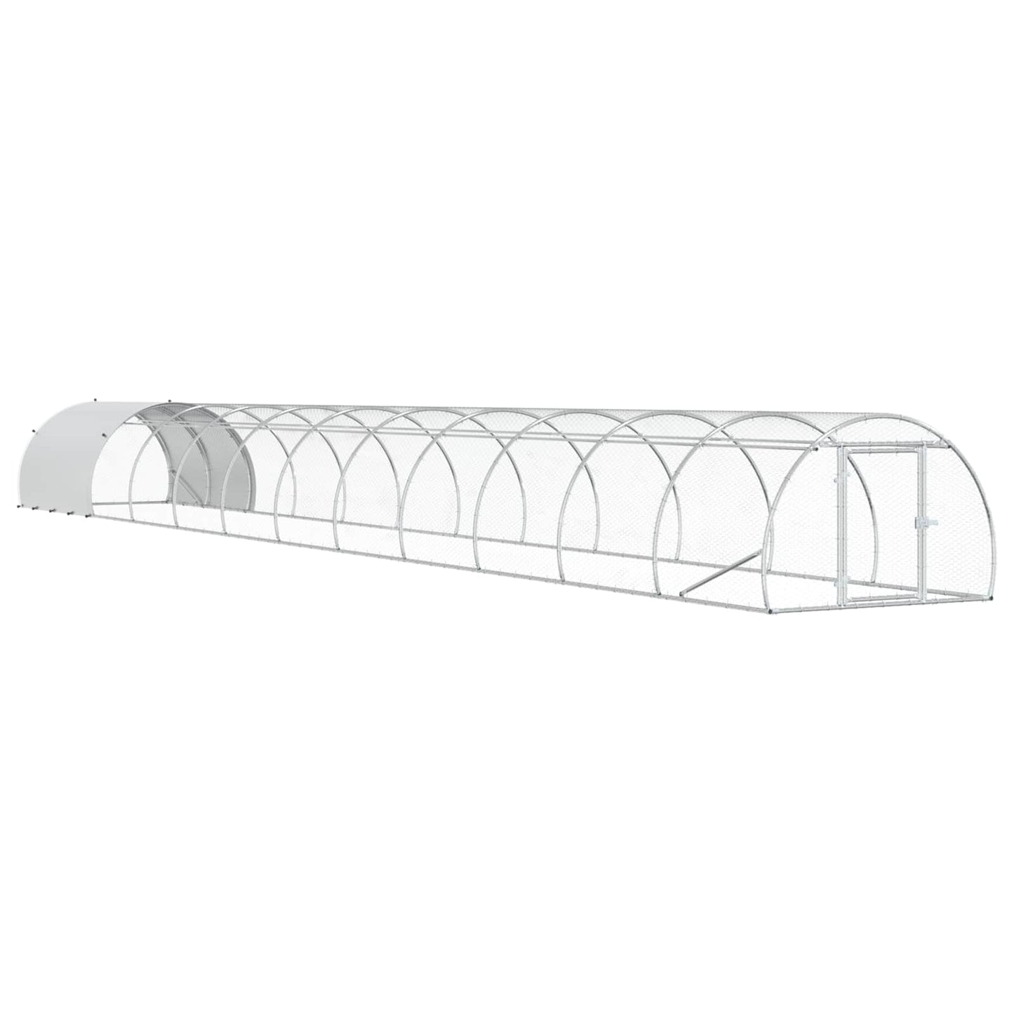 Chicken Coop Silver 1200 x 150 x 100 cm Galvanised Steel